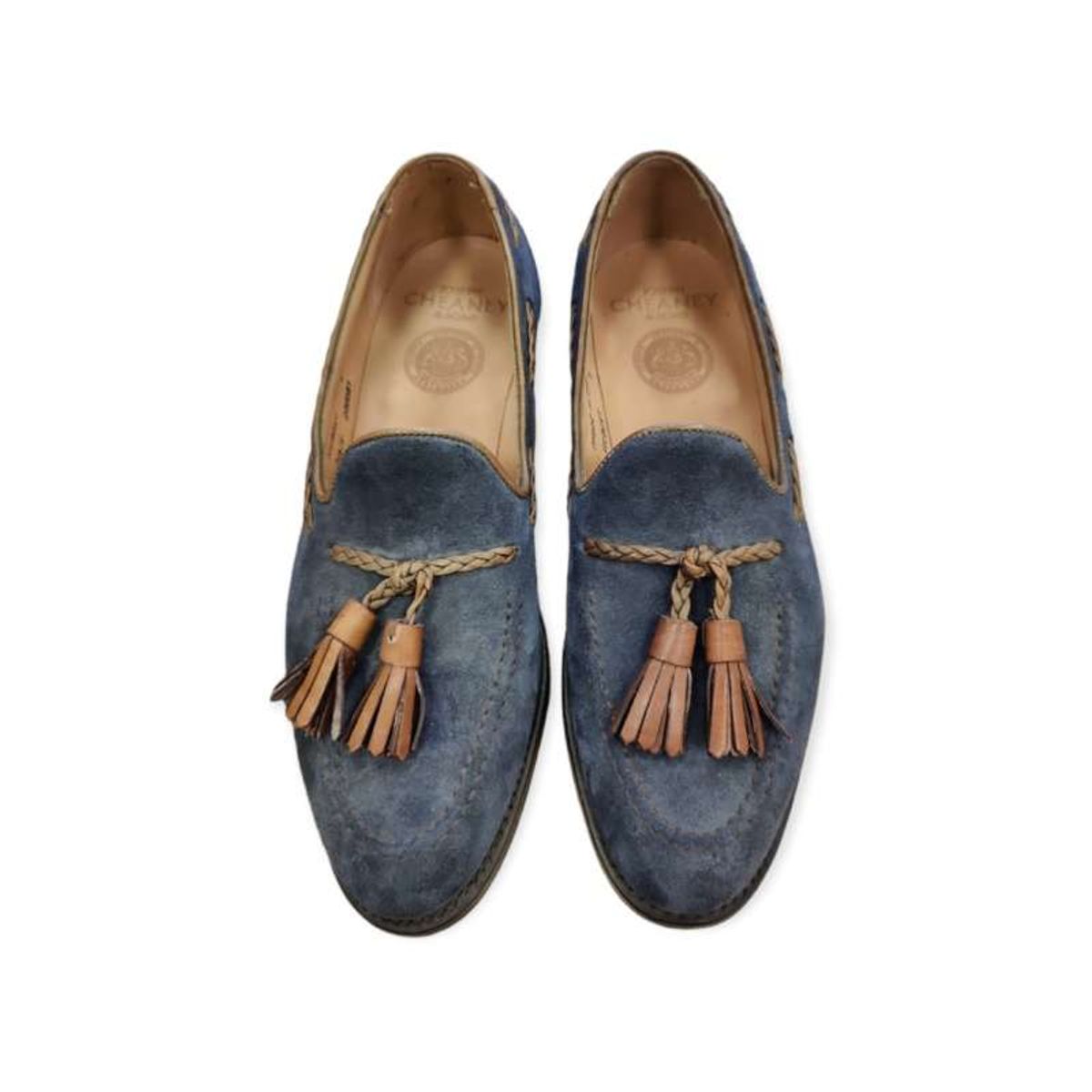 Joseph Cheaney Hubert Navy-Espresso kvast Loafer i ruskind