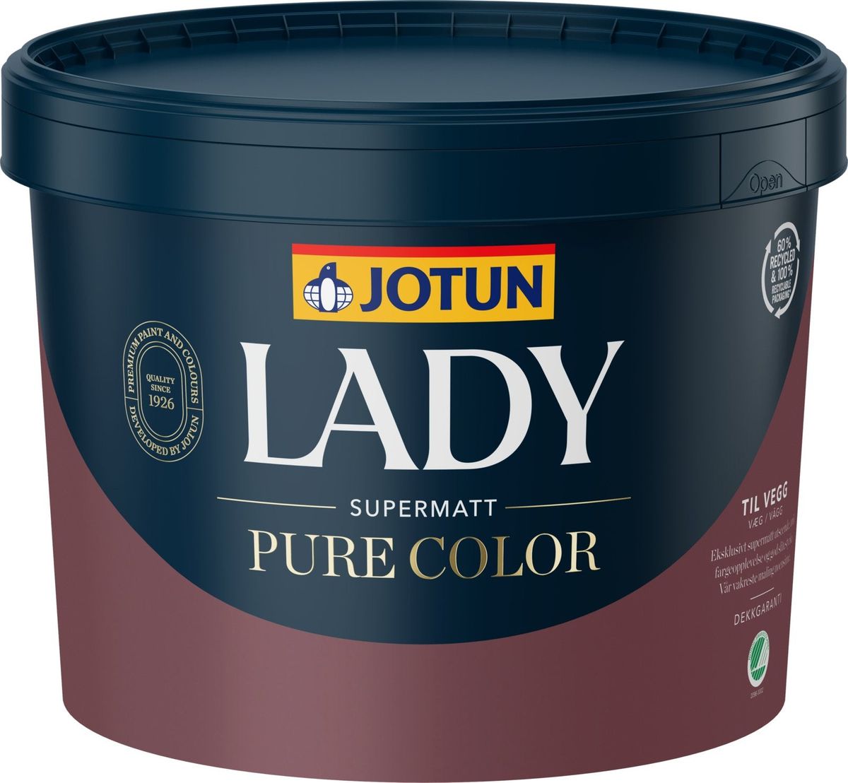 Jotun Lady Pure Color Glans 1 - SUPERMAT Loft & Vægmaling - 0.68 L - Maling