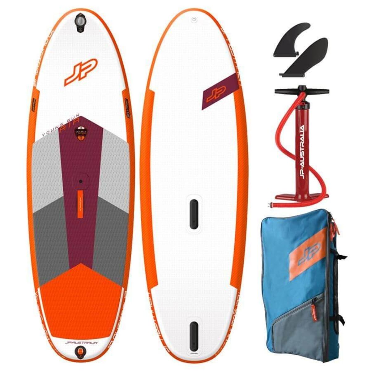 JP Australia Young Gun Air LE WS 8-10" Oppustelig WIndsurf Board + Vision rig 4.5 Pakketilbud