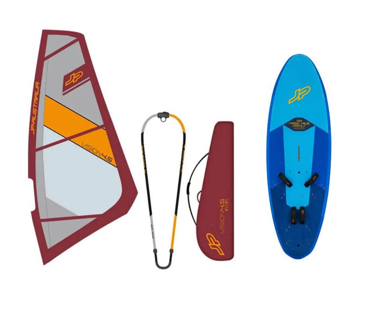 JP Australia Young Gun Magic Ride board 112L + Vision rig 3.5 - Komplet Junior Windsurf Pakketilbud