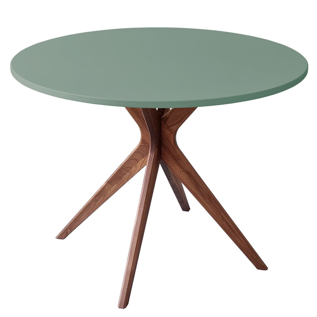 JUBI BOLD Rund Spisebord 100cm Oak Sage Green