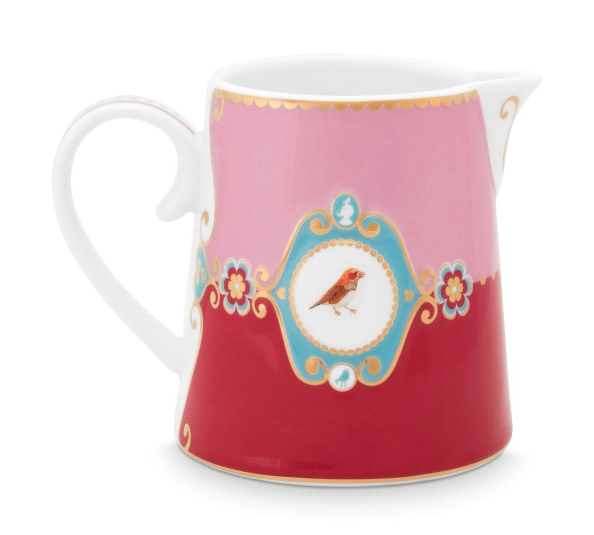 Jug Small Love Birds Medallion Red-Pink 270ml