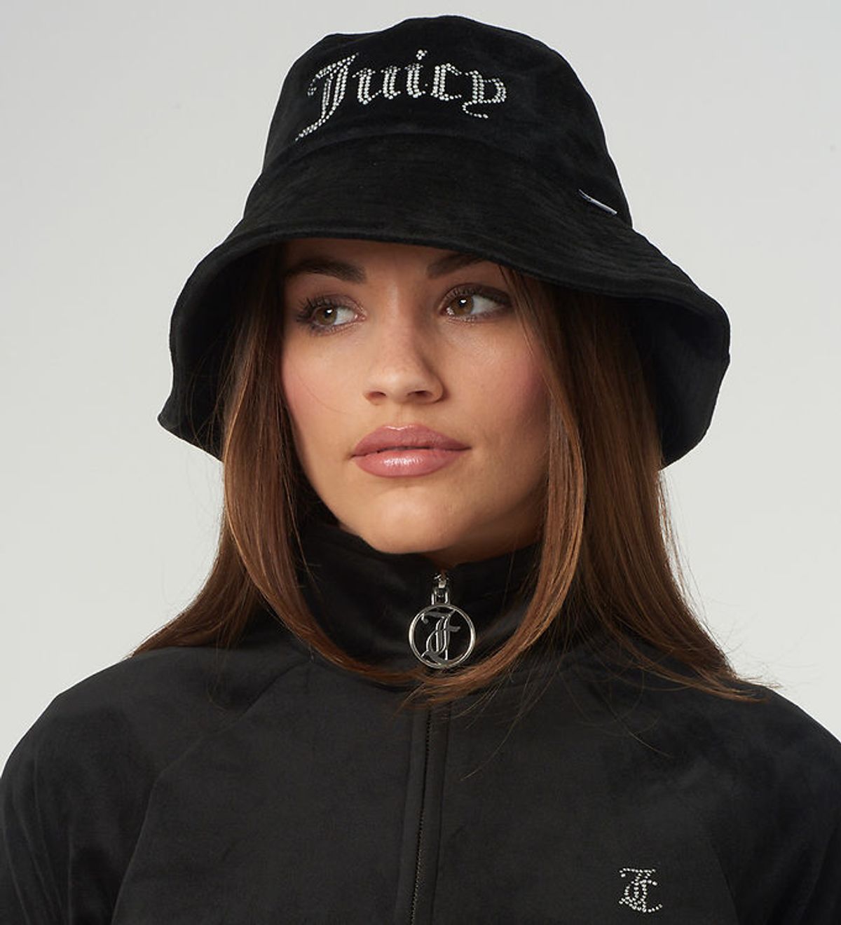 Juicy Couture Bøllehat - Velour - Hendrix Diamante - Noos - Sort