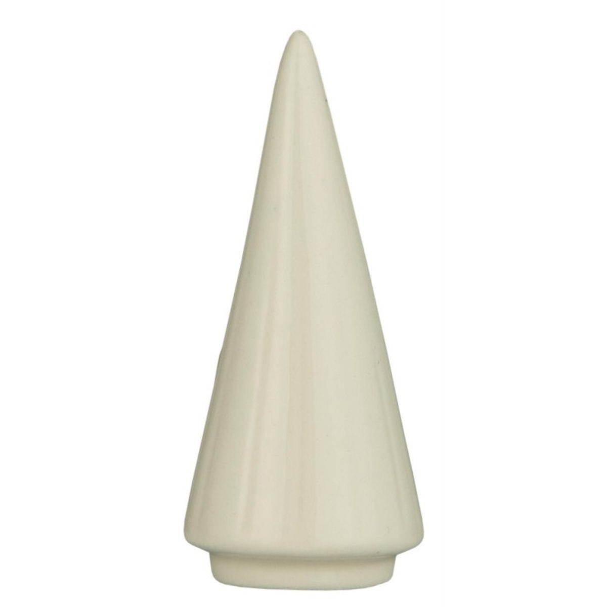 Juletræ m/ riller porcelæn creme - Ib Laursen - H: 9 cm