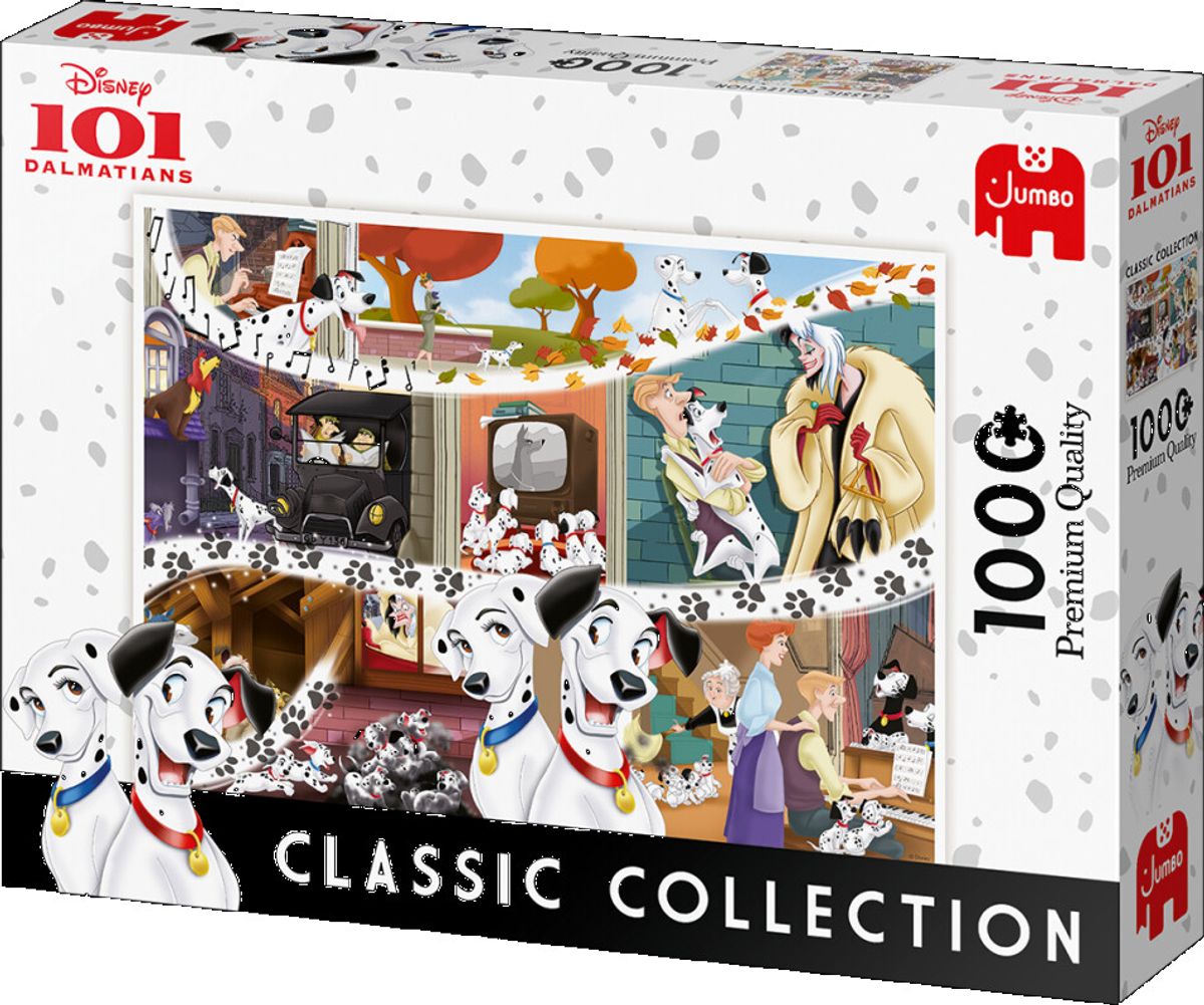 Jumbo - Disney Puslespil - Classic - 101 Dalmatinere - 1000 Brikker