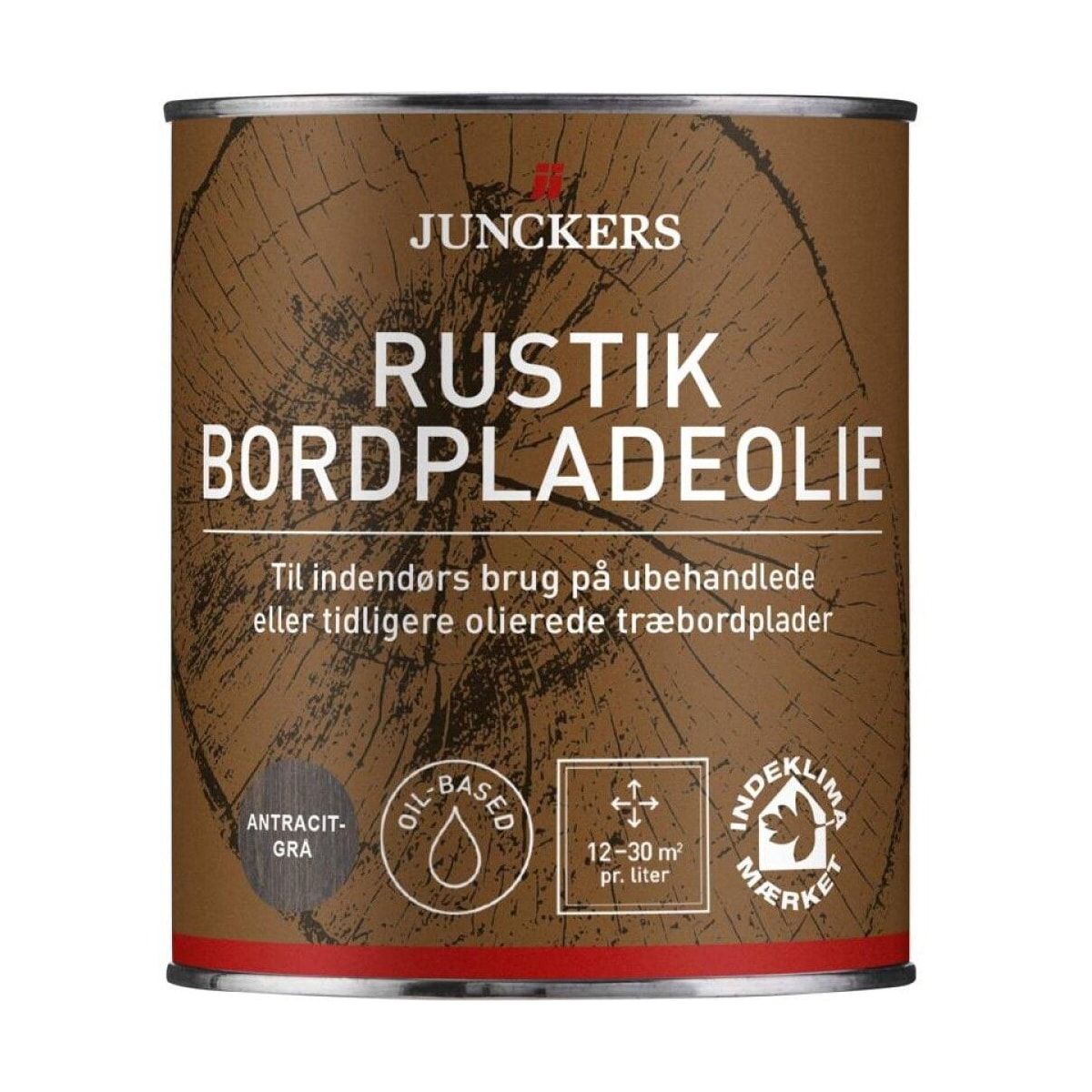 Junckers Rustik Bordpladeolie Antracit 3/4 Liter