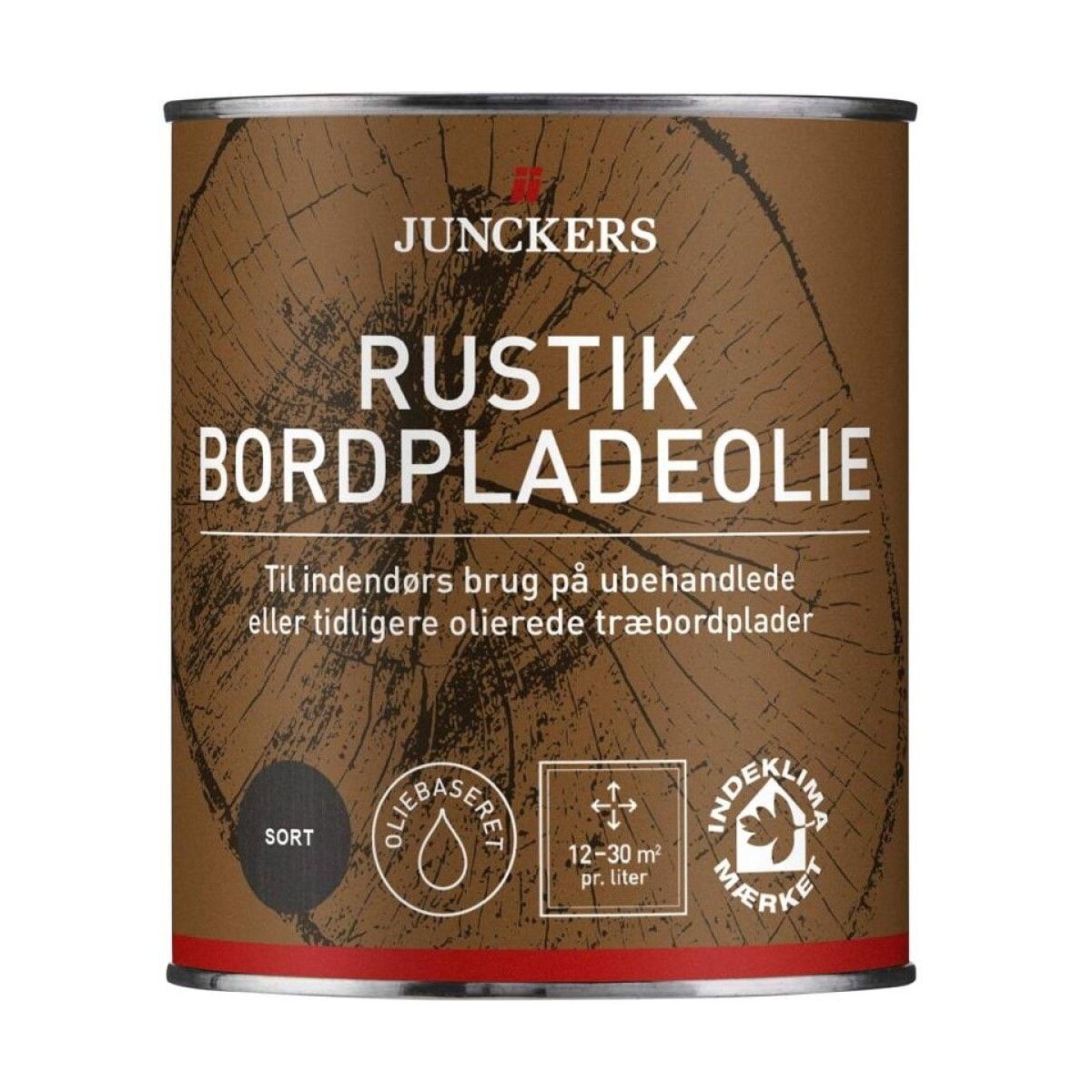 Junckers Rustik Bordpladeolie Sort 3/4 Liter