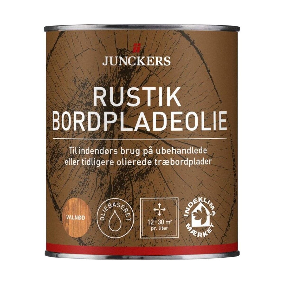 Junckers Rustik Bordpladeolie Valnød 3/4 Liter