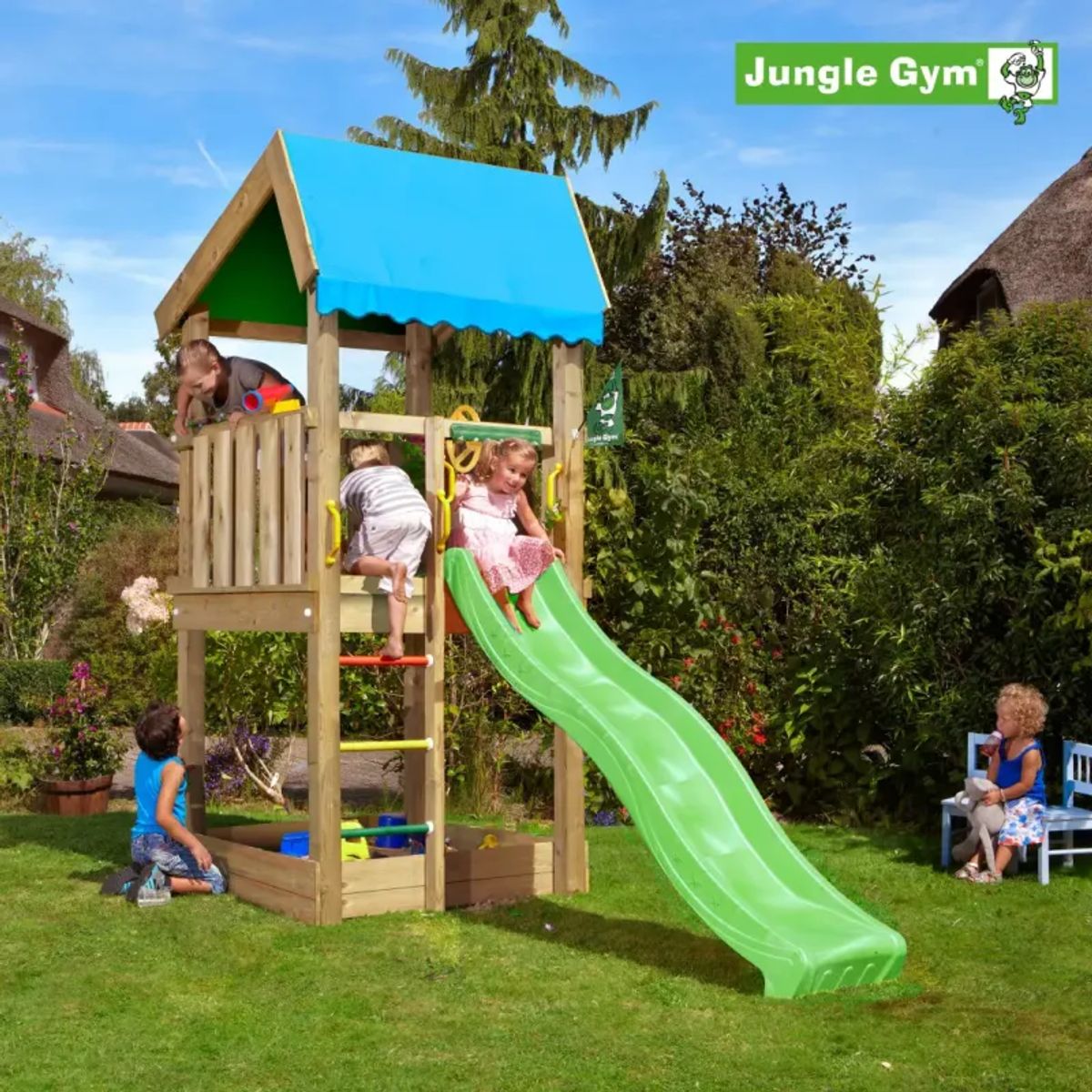 Jungle Gym Home legetårn komplet ekskl. rutschebane - 804-315B