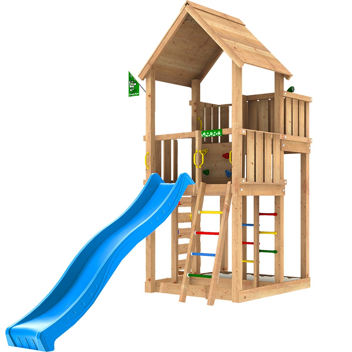 Jungle Gym - Legetårn Jungle Gym Palace 2.1 inkl. blå rutschebane