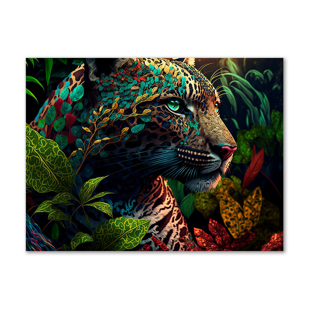 Jungle Leopard - 90x120 cm - Uden svæveramme