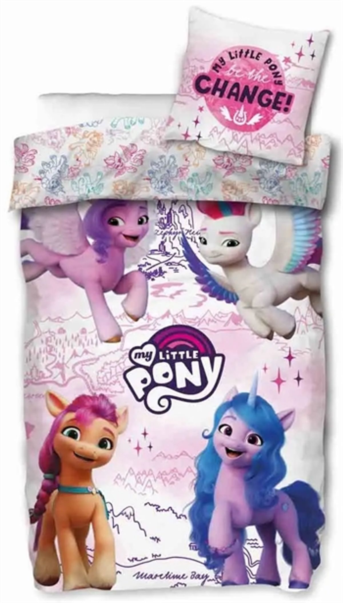 Junior sengetøj - My little pony - 100x140 cm - A new generation - 2 i 1 design - 100% bomuld