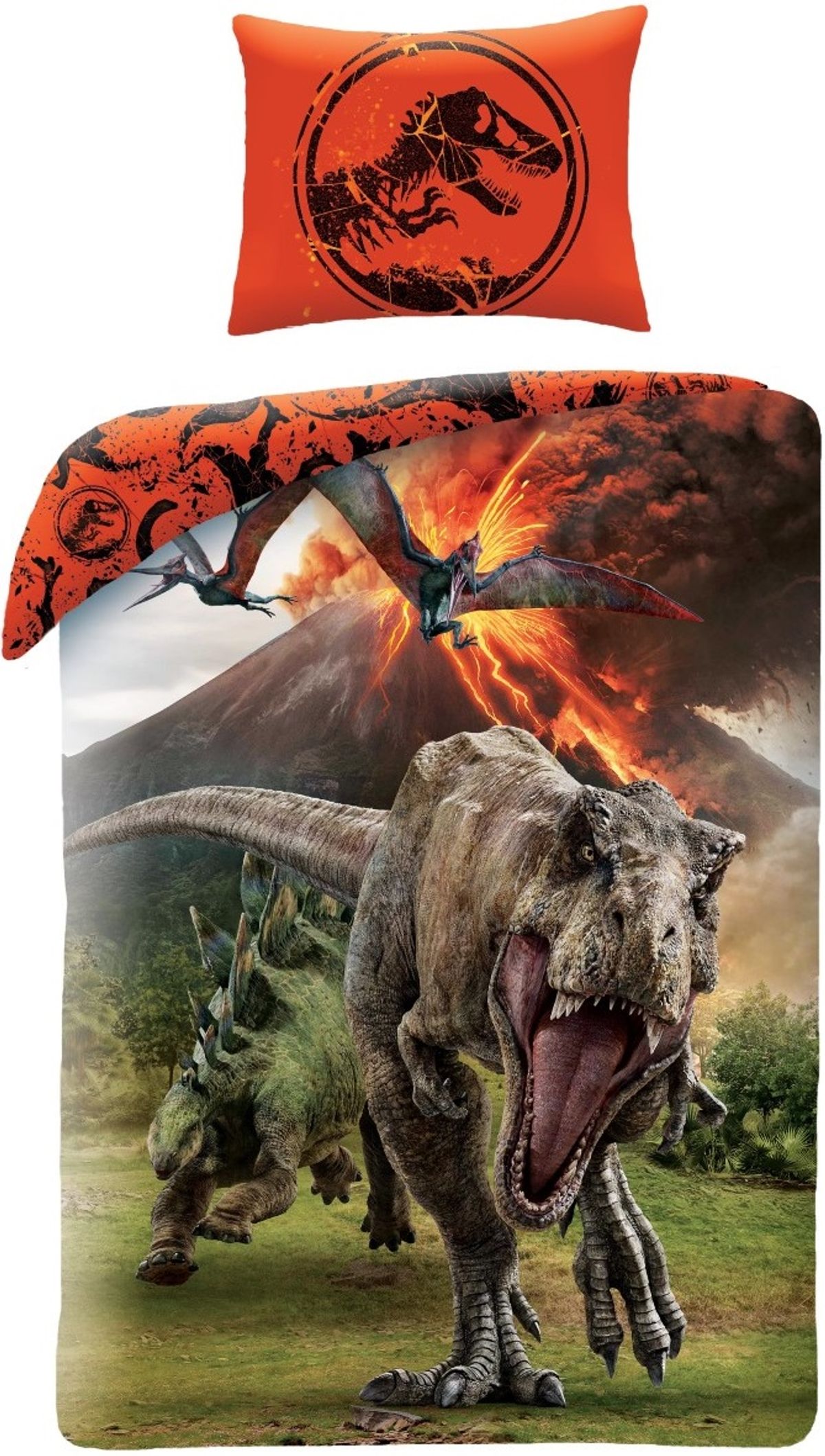 Jurassic World Sengetøj 2i1 Design - 100 Procent Bomuld