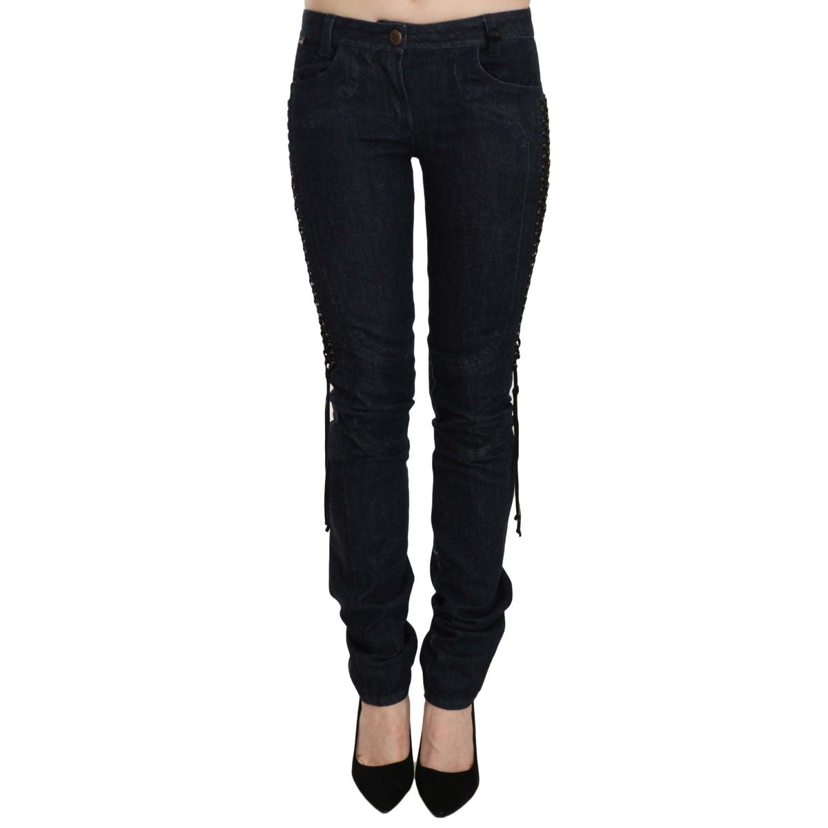 Just Cavalli Elegant Low Waist Skinny Trousers