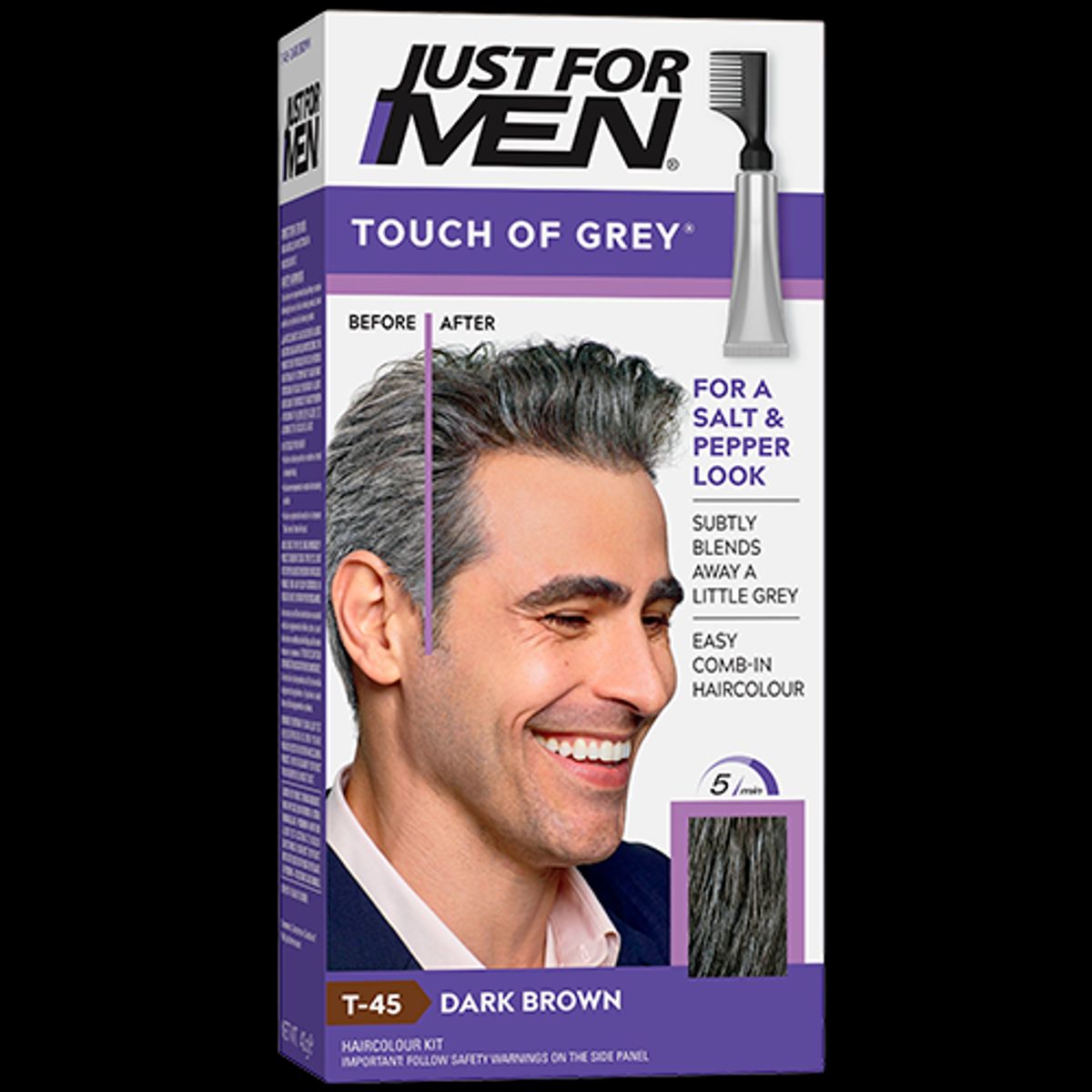 Just For Men Touch of Grey Hårfarve Dark Brown Grey (1 stk)