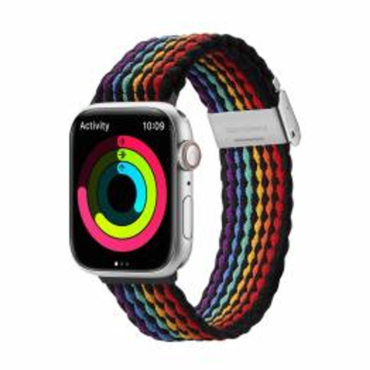 Justerbar flettet Apple Watch rem 38/40/41/42mm - Mørk multifarvet