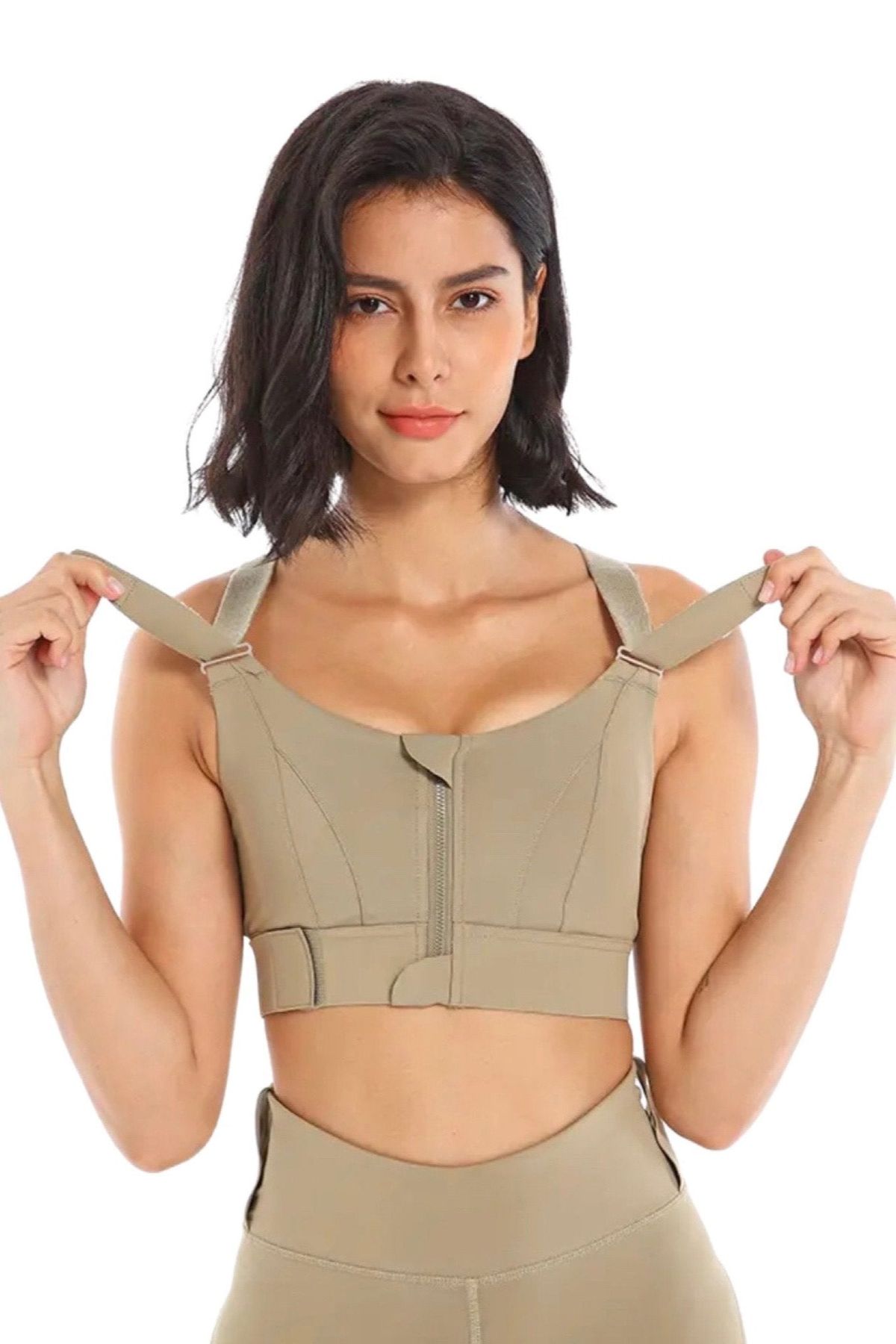 Justerbar sports-bh Tan - Medium / Tan