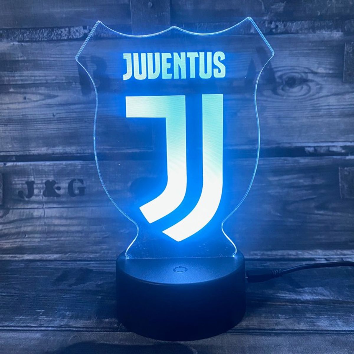 Juventus 3D Fodbold lampe - Lyser i 7 farver