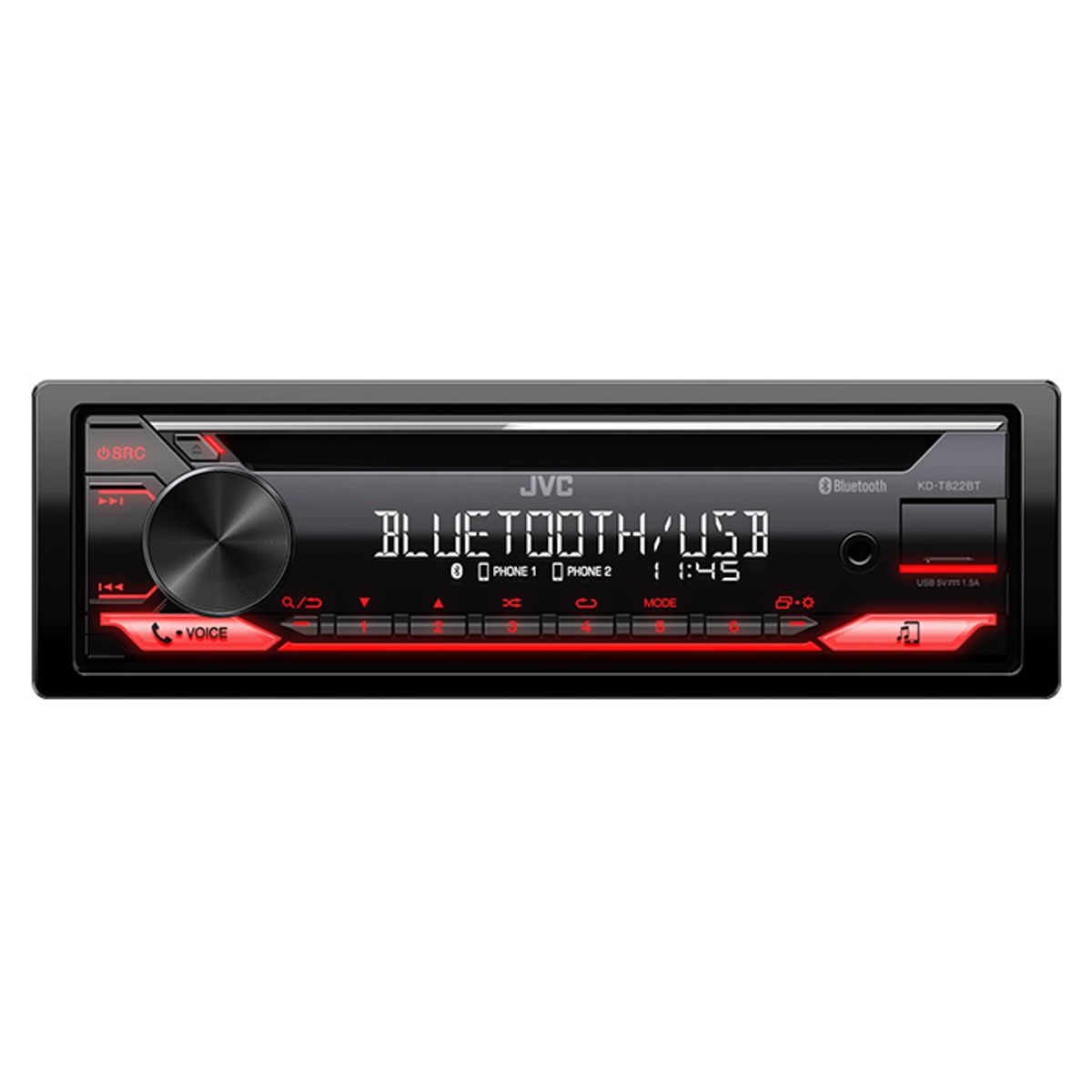 JVC KD-T822BT cd/rds tuner m. Bluetooth