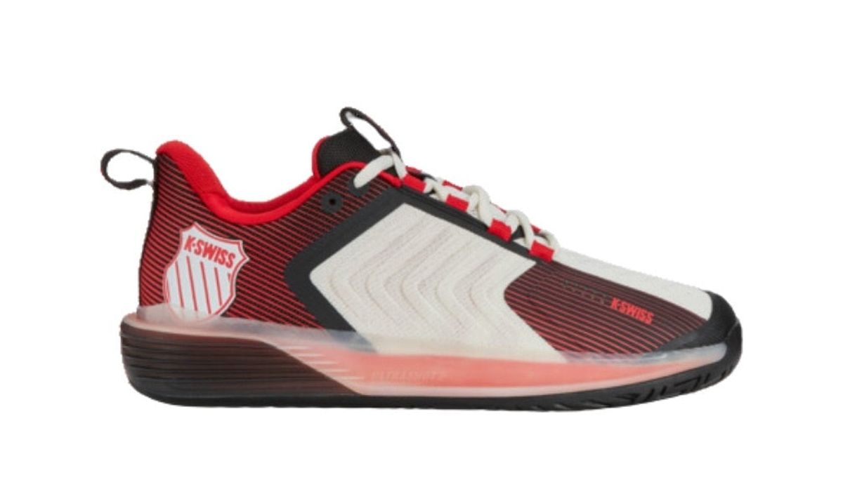 K-Swiss Ultrashot 3 (Bright White/Stretch Limo/High Risk Red) - 41