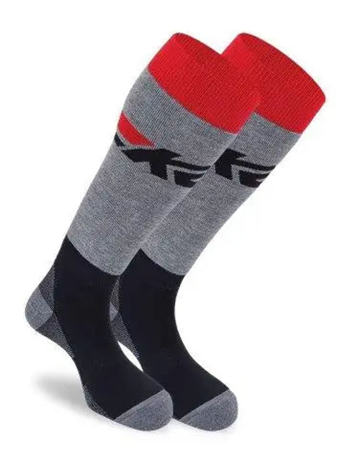 K2 - Skistrømper Voksen (2 par), Black/Grey/Red / 39-42