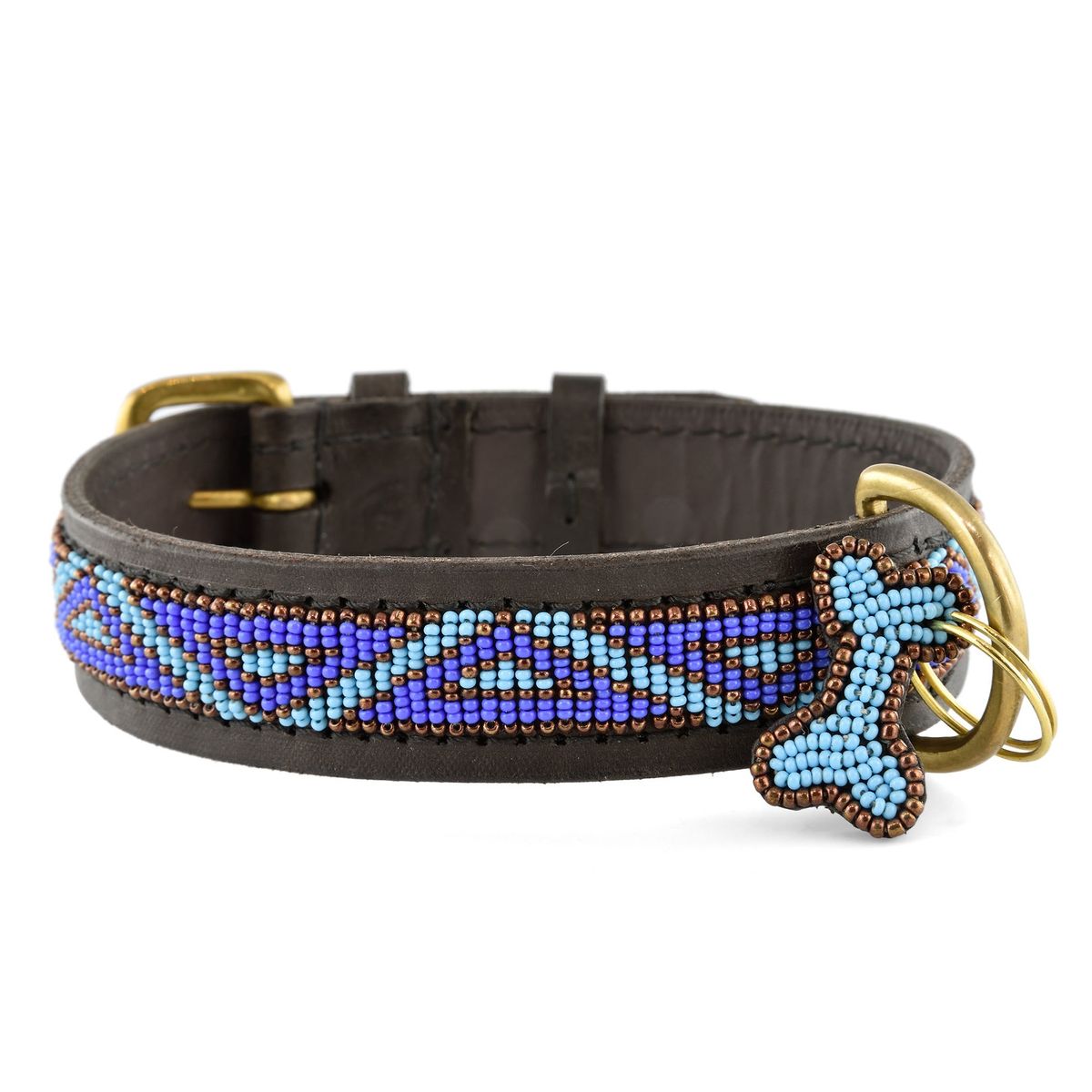 Kabaka blue hundehalsbånd Zinj Design