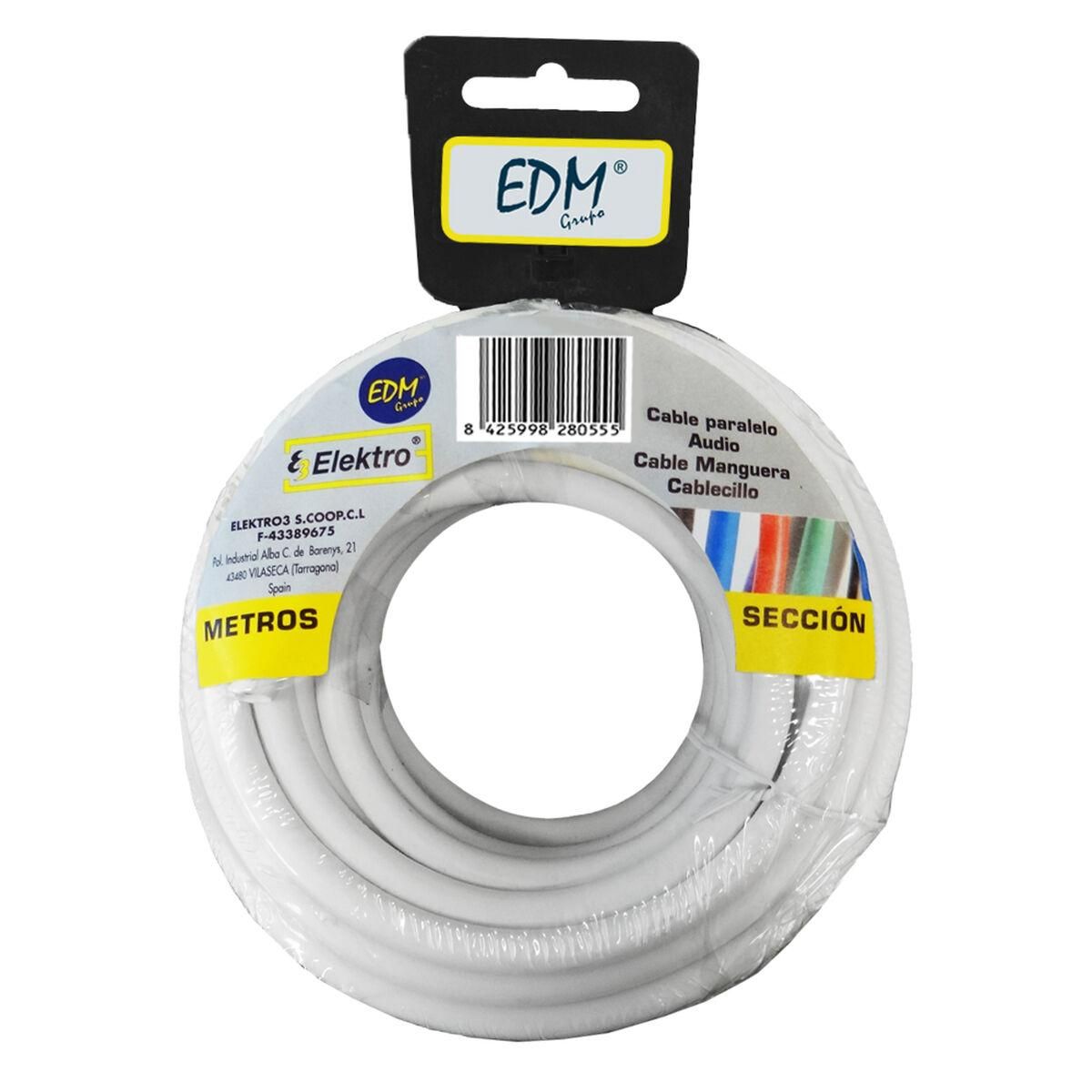 Kabel EDM 2 X 0,5 mm 10 m Hvid