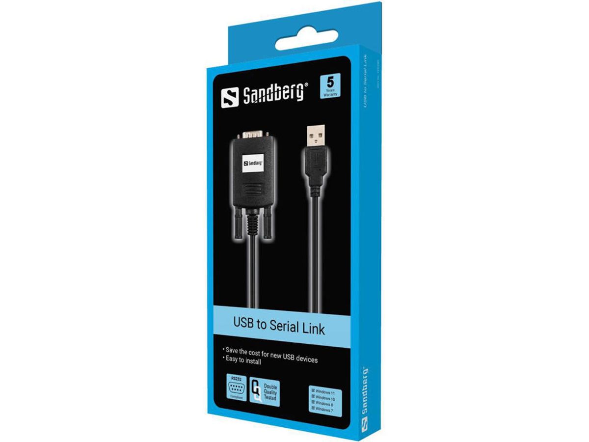 Kabel USB til Seriel 9-pin 133-08