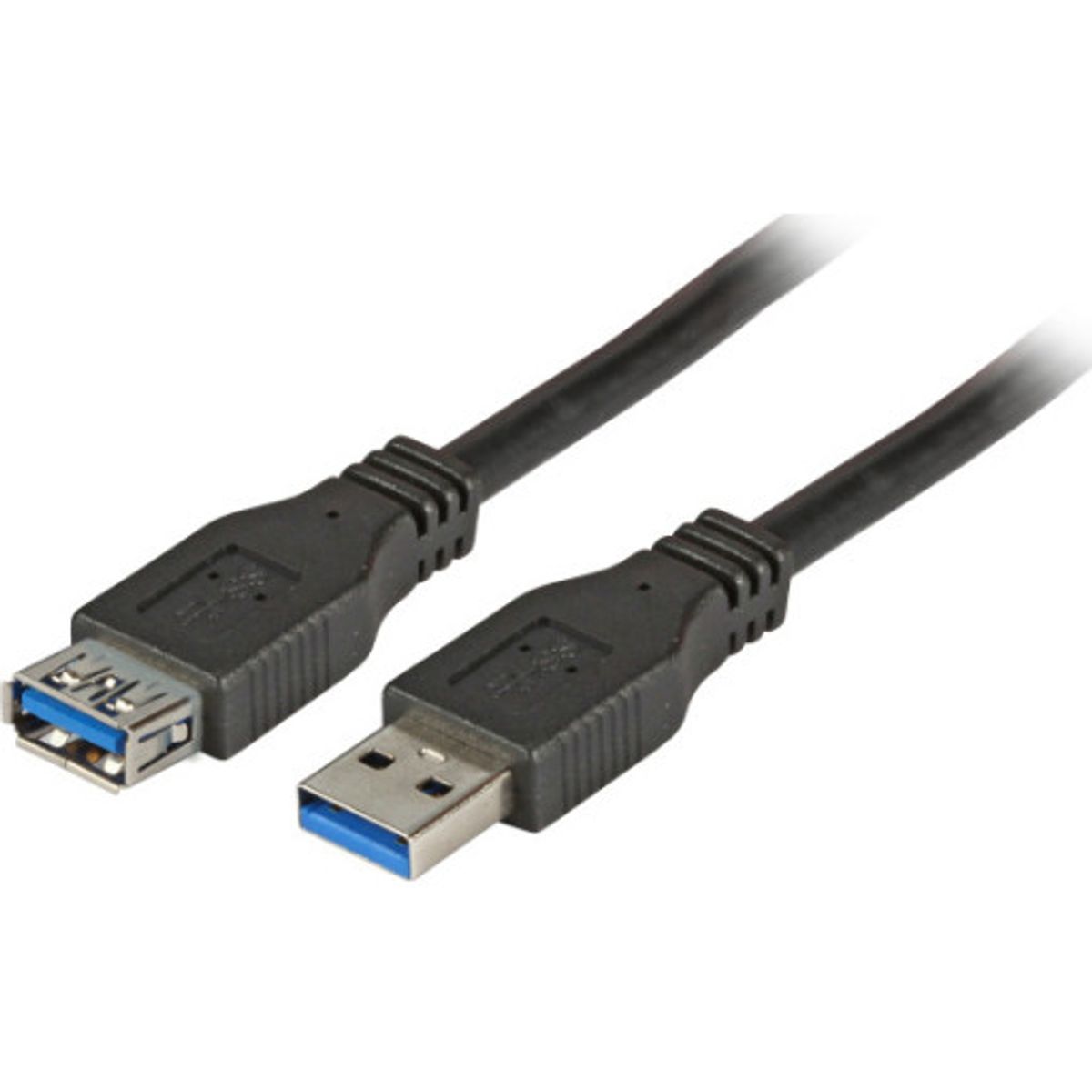 Kabel USB3.0 USB-A/USB-A han/hun 1,0M sort