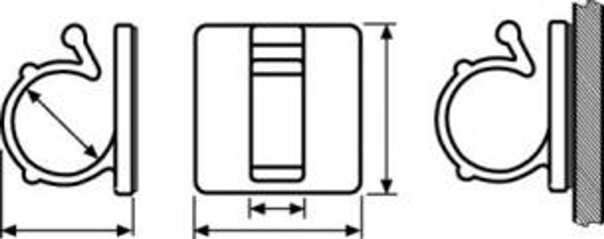 KABELHOLDER HVID Ø9,0MM RA9