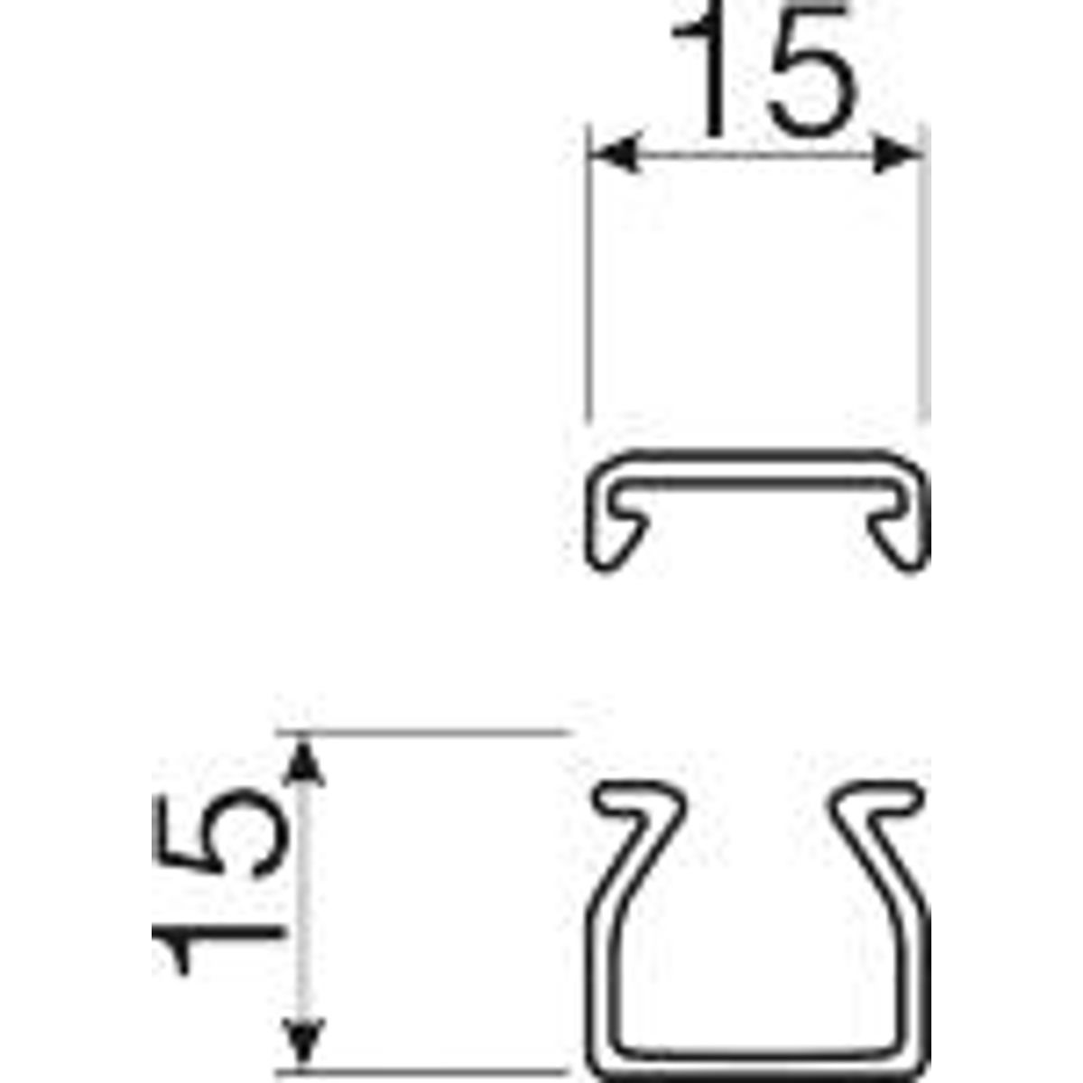 KABELKANAL LF15015 PERLEGRÅ, 15X15MM