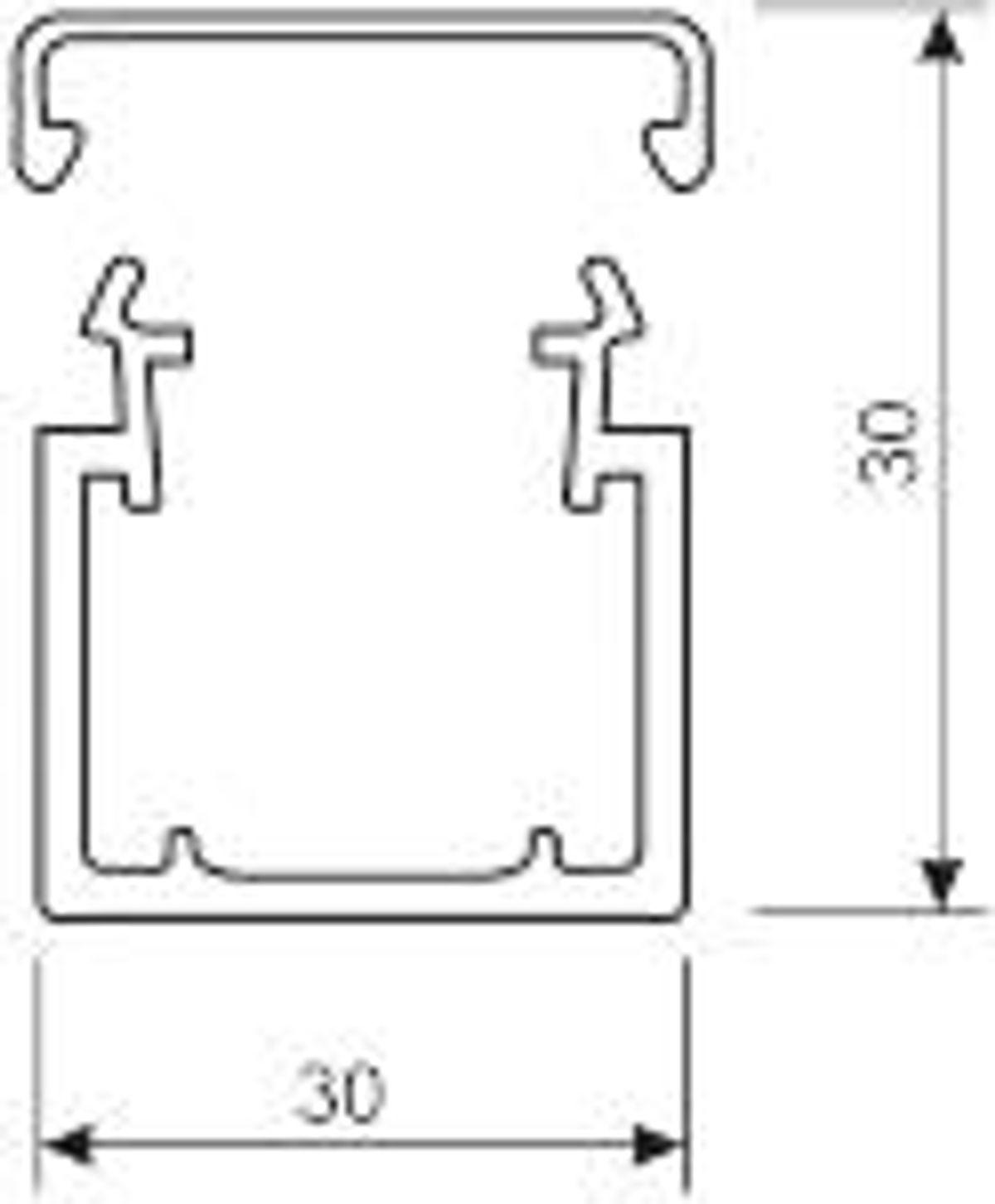 Kabelkanal Lf30030 Perlehvid, 30x30mm