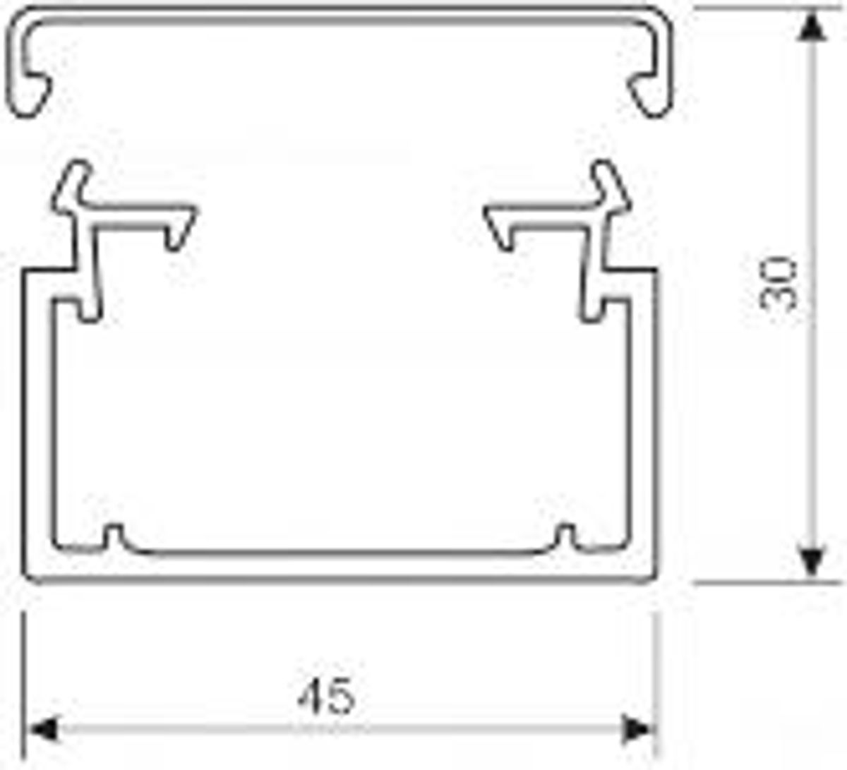 Kabelkanal Lf30045 Perlehvid, 30x45mm