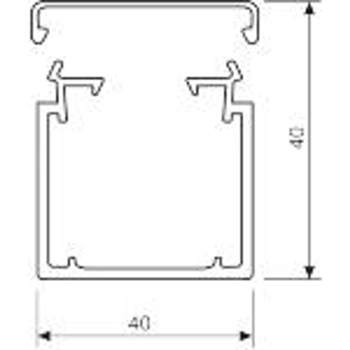 Kabelkanal Lf40040 Perlehvid, 40x40mm