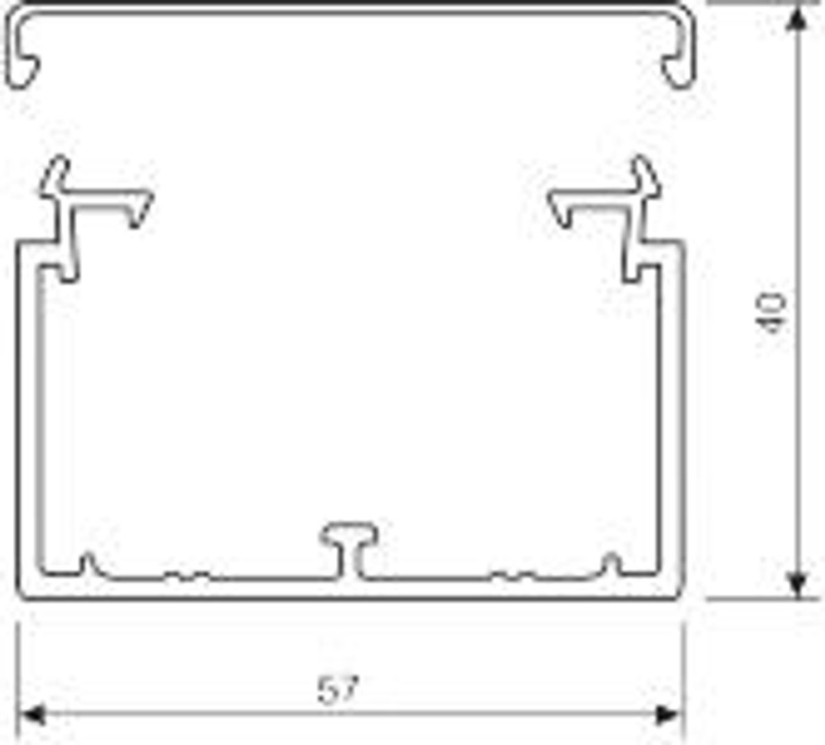 Kabelkanal Lf40060 Perlehvid, 40x60mm