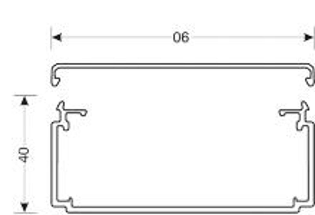 Kabelkanal Lf40090 Perlehvid, 40x90mm