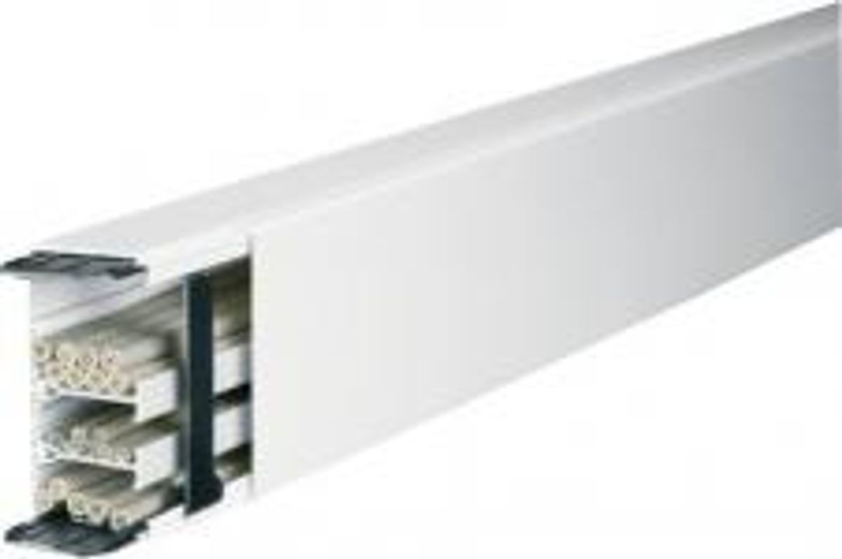 Kabelkanal Lf40091 Perlehvid M/delespor, 40x90mm