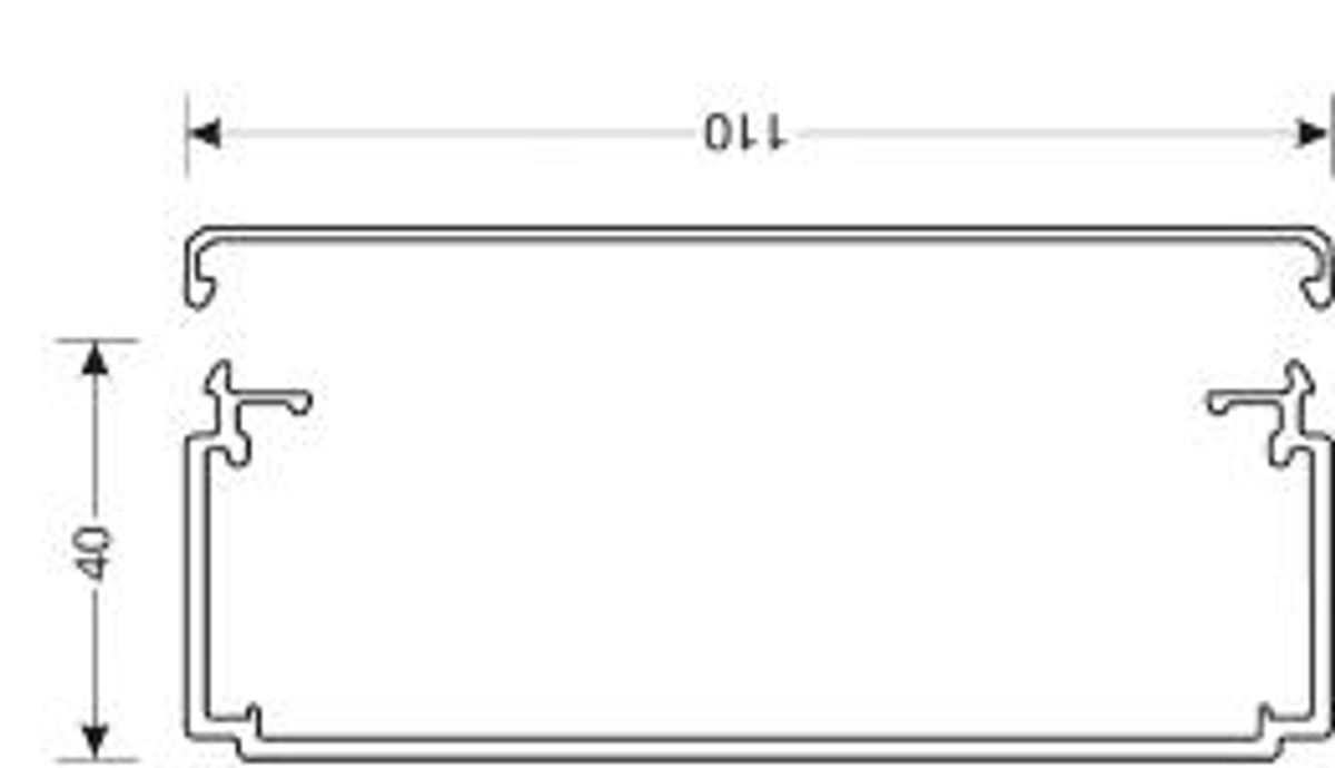 KABELKANAL LF40110 PERLEGRÅ, 40X110MM