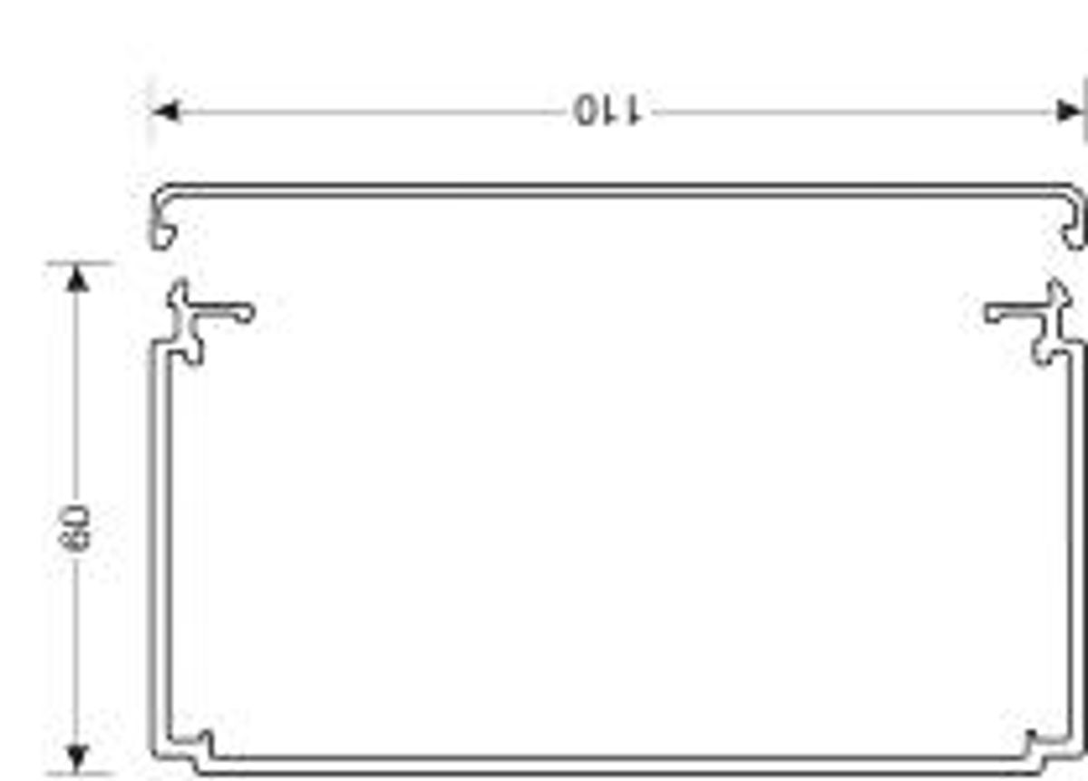 KABELKANAL LF60110 PERLEGRÅ, 60X110MM