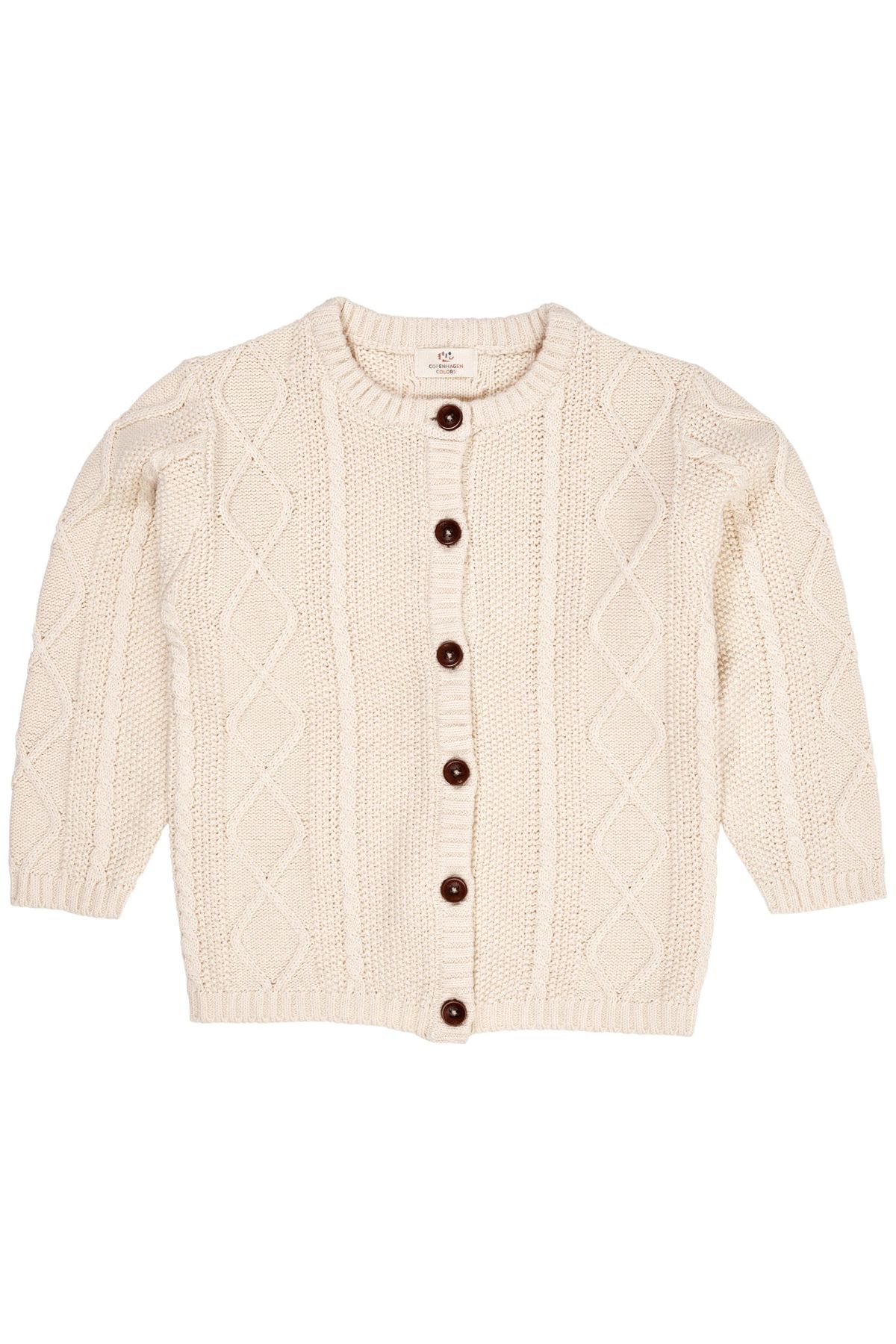 KABELSTRIKKET CARDIGAN - CREAM - CREAM / 104