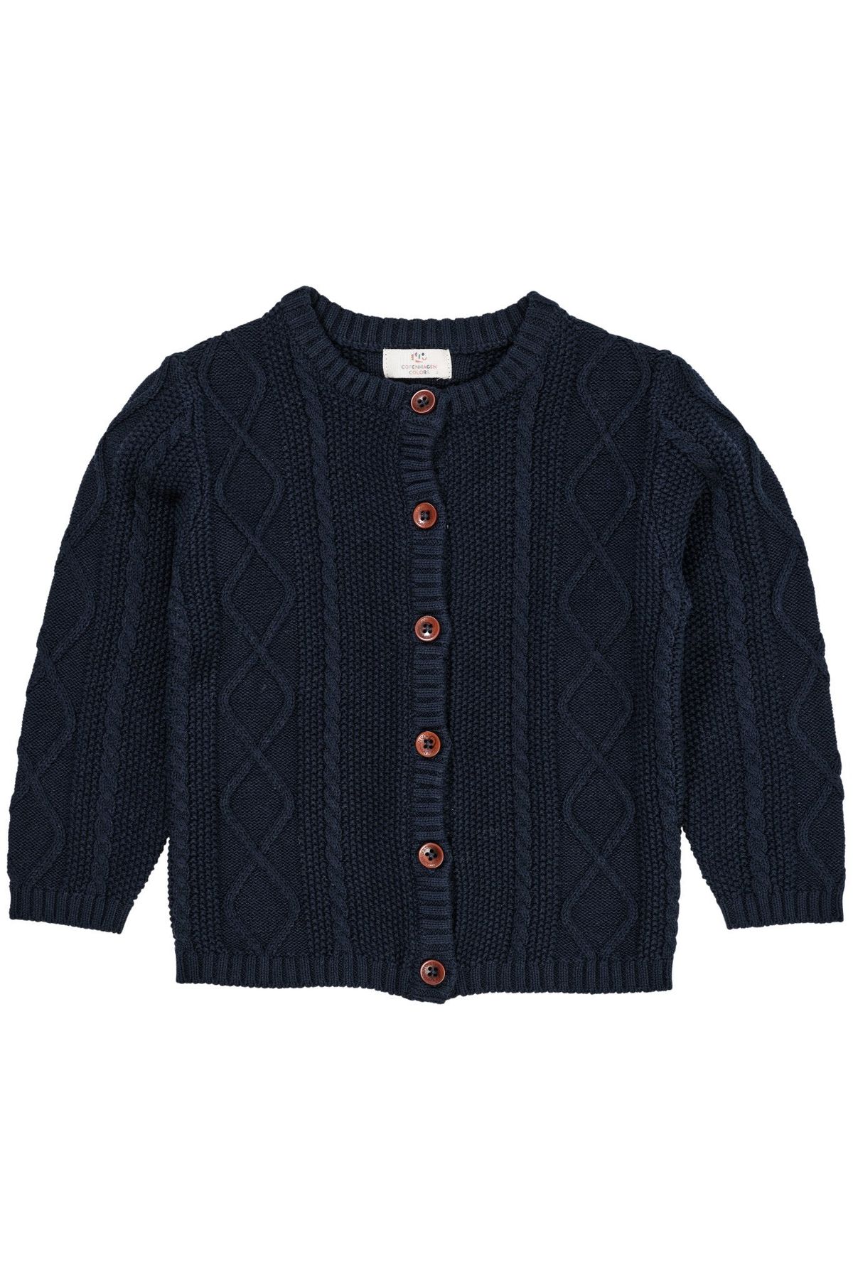 KABELSTRIKKET CARDIGAN - NAVY - NAVY / 104