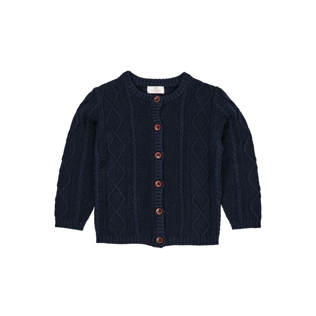 KABELSTRIKKET CARDIGAN - NAVY - NAVY / 98