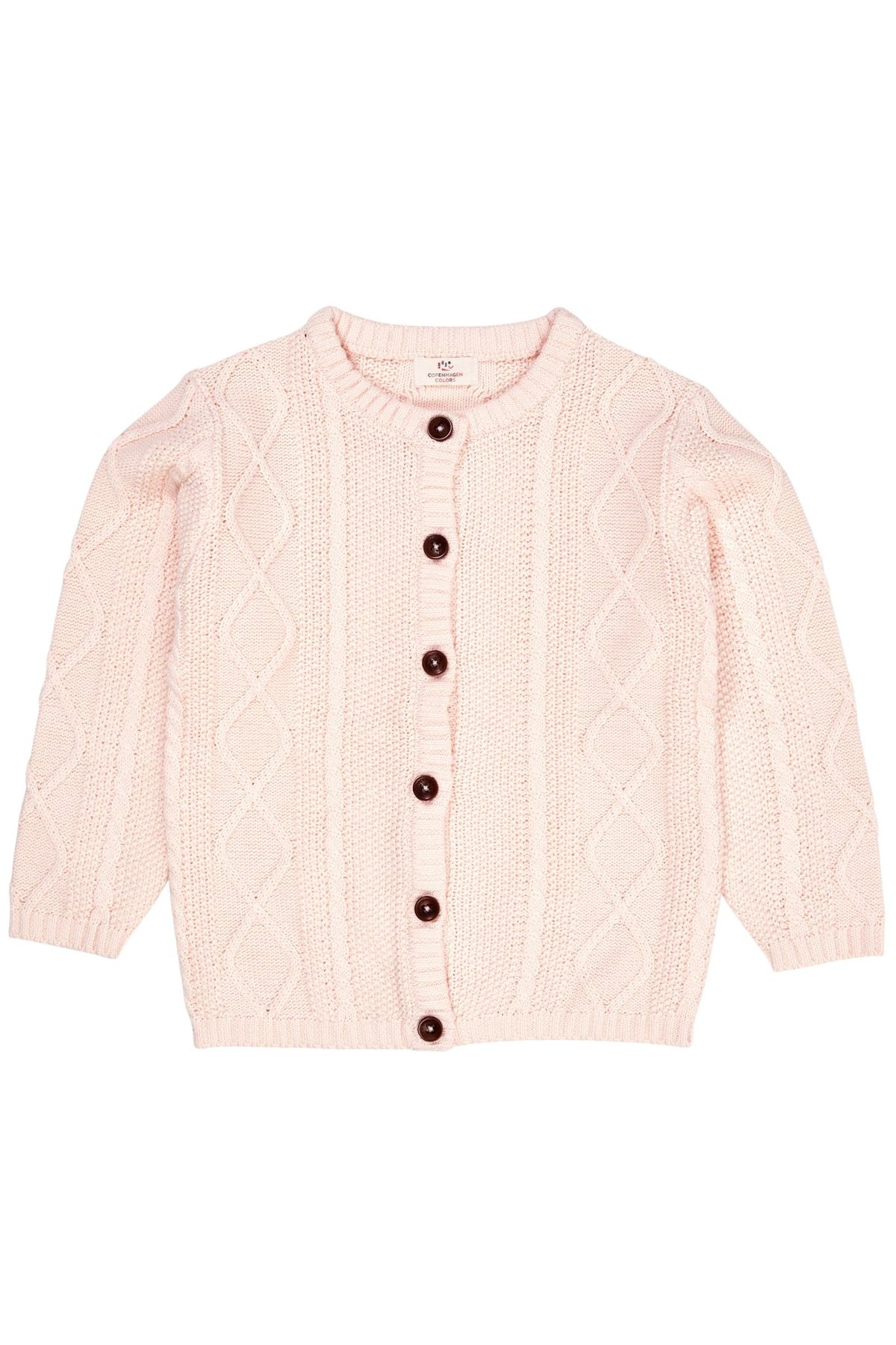 KABELSTRIKKET CARDIGAN - SOFT PINK - SOFT PINK / 104