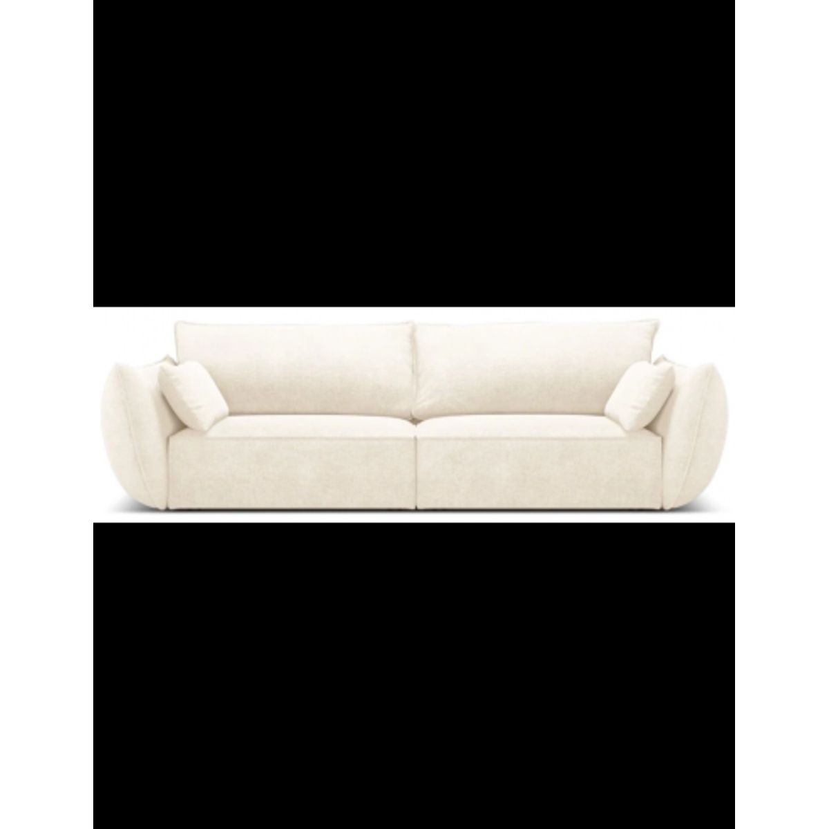 Kaelle 3-personers sofa i chenille B208 cm - Lys beige