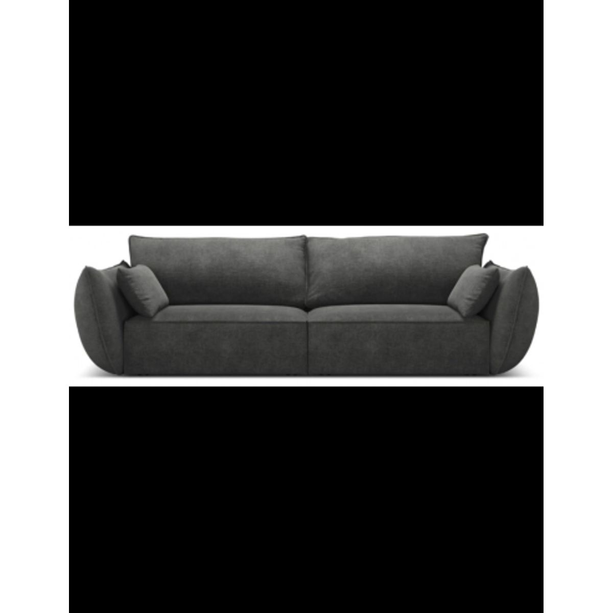 Kaelle 3-personers sofa i chenille B208 cm - Mørkegrå