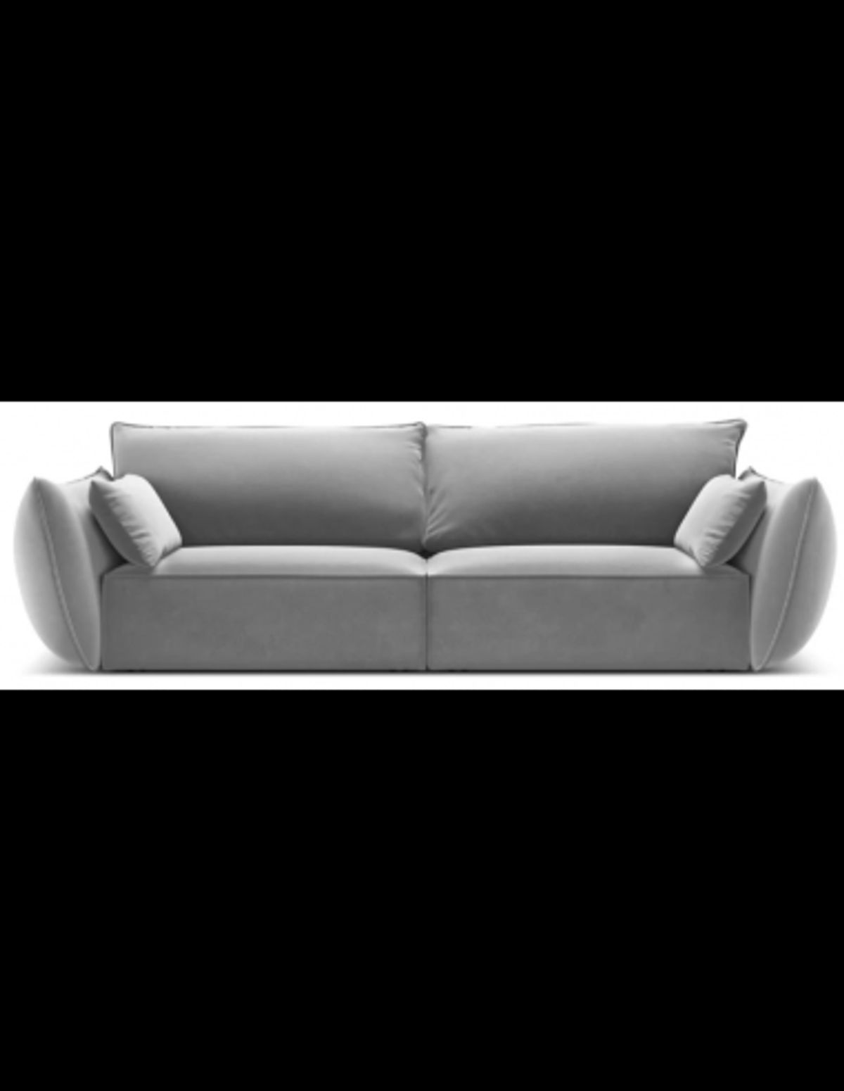 Kaelle 3-personers sofa i velour B208 cm - Grå