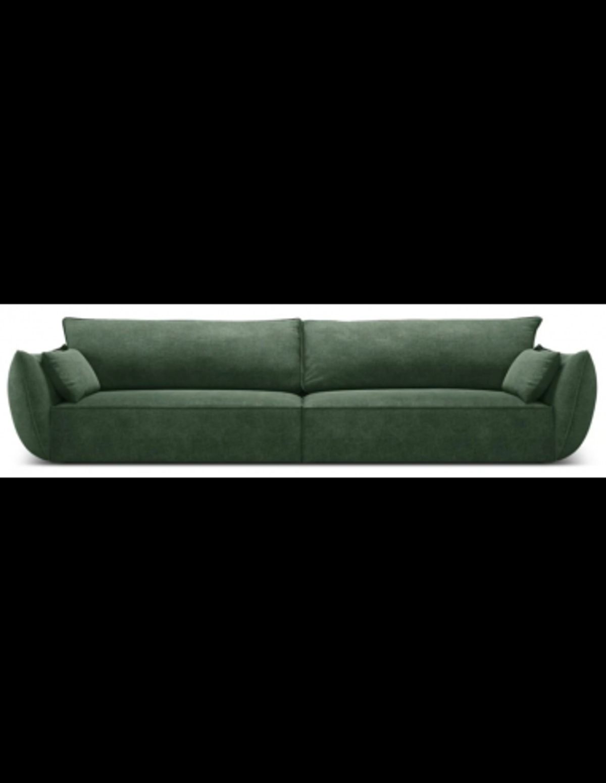 Kaelle 4-personers sofa i chenille B248 cm - Flaskegrøn