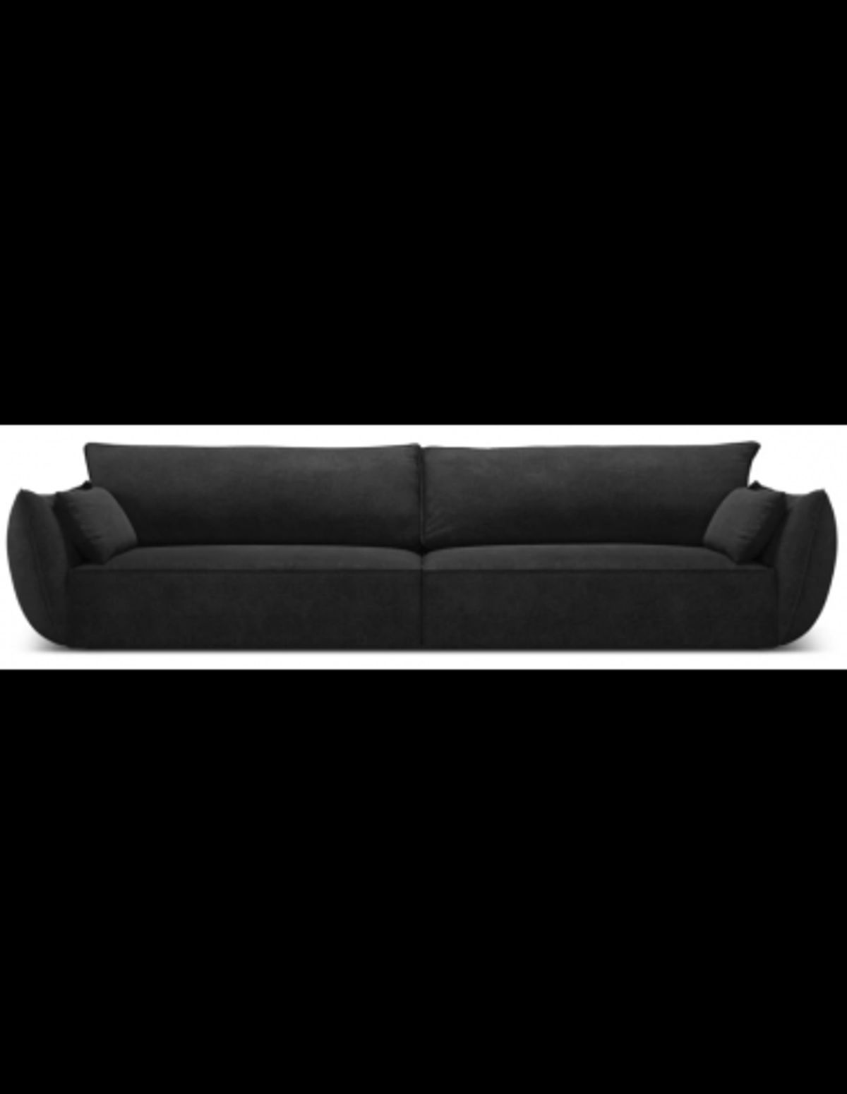 Kaelle 4-personers sofa i chenille B248 cm - Sort