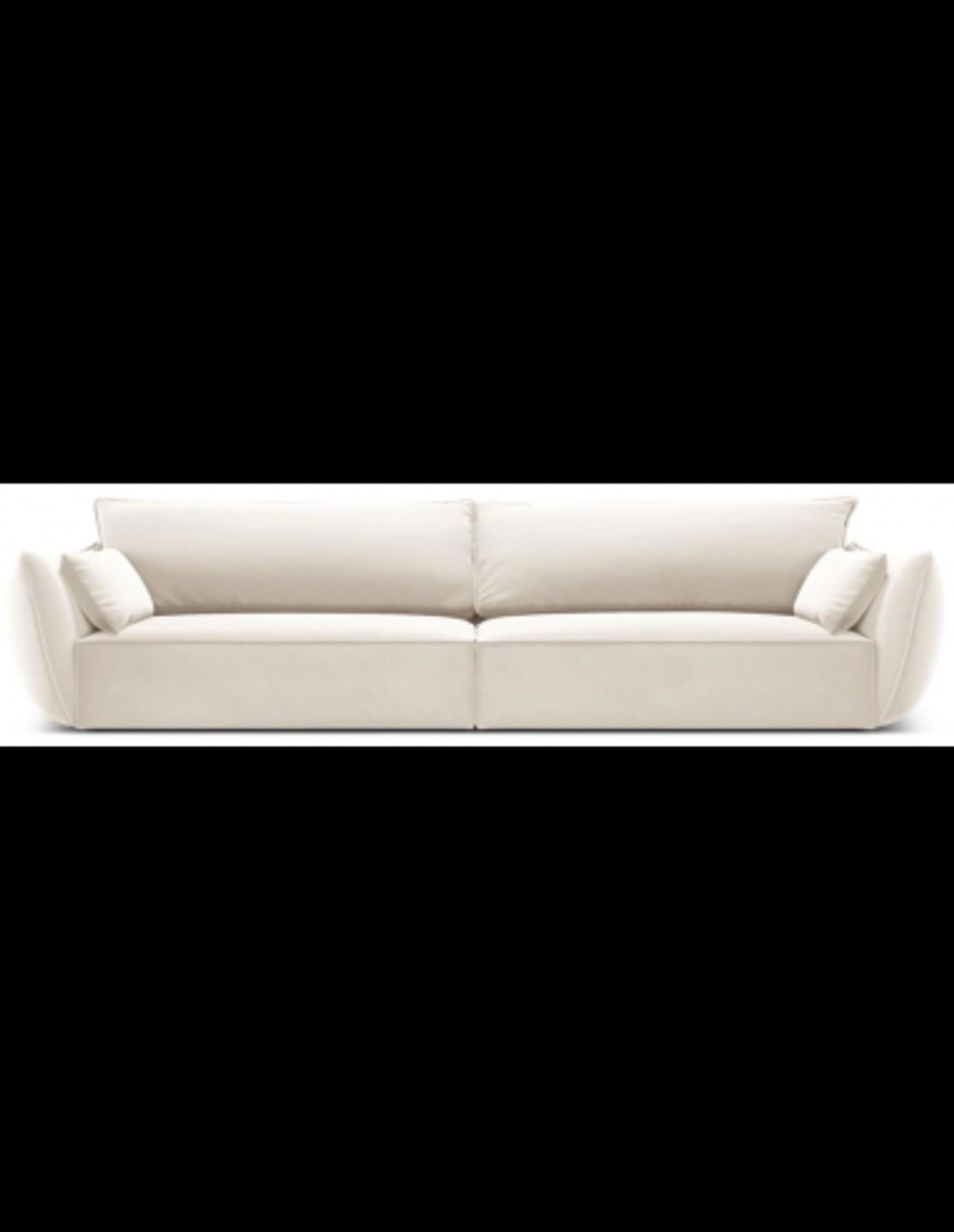 Kaelle 4-personers sofa i velour B248 cm - Lys beige