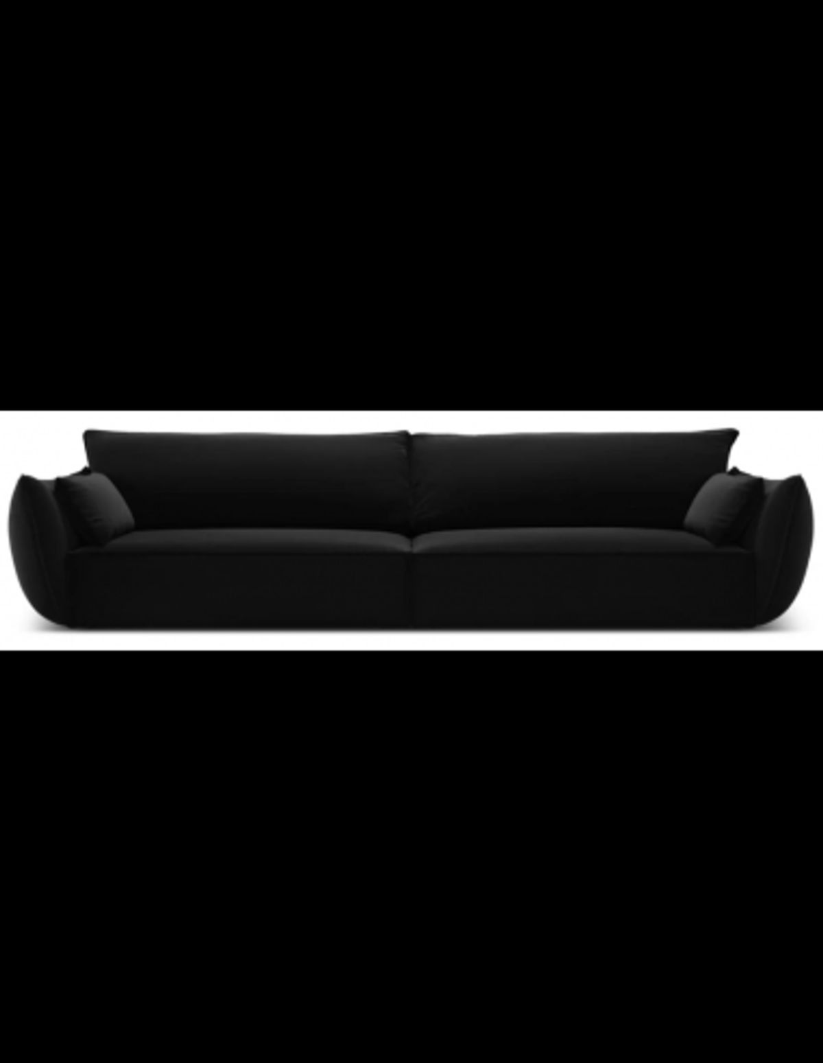 Kaelle 4-personers sofa i velour B248 cm - Sort